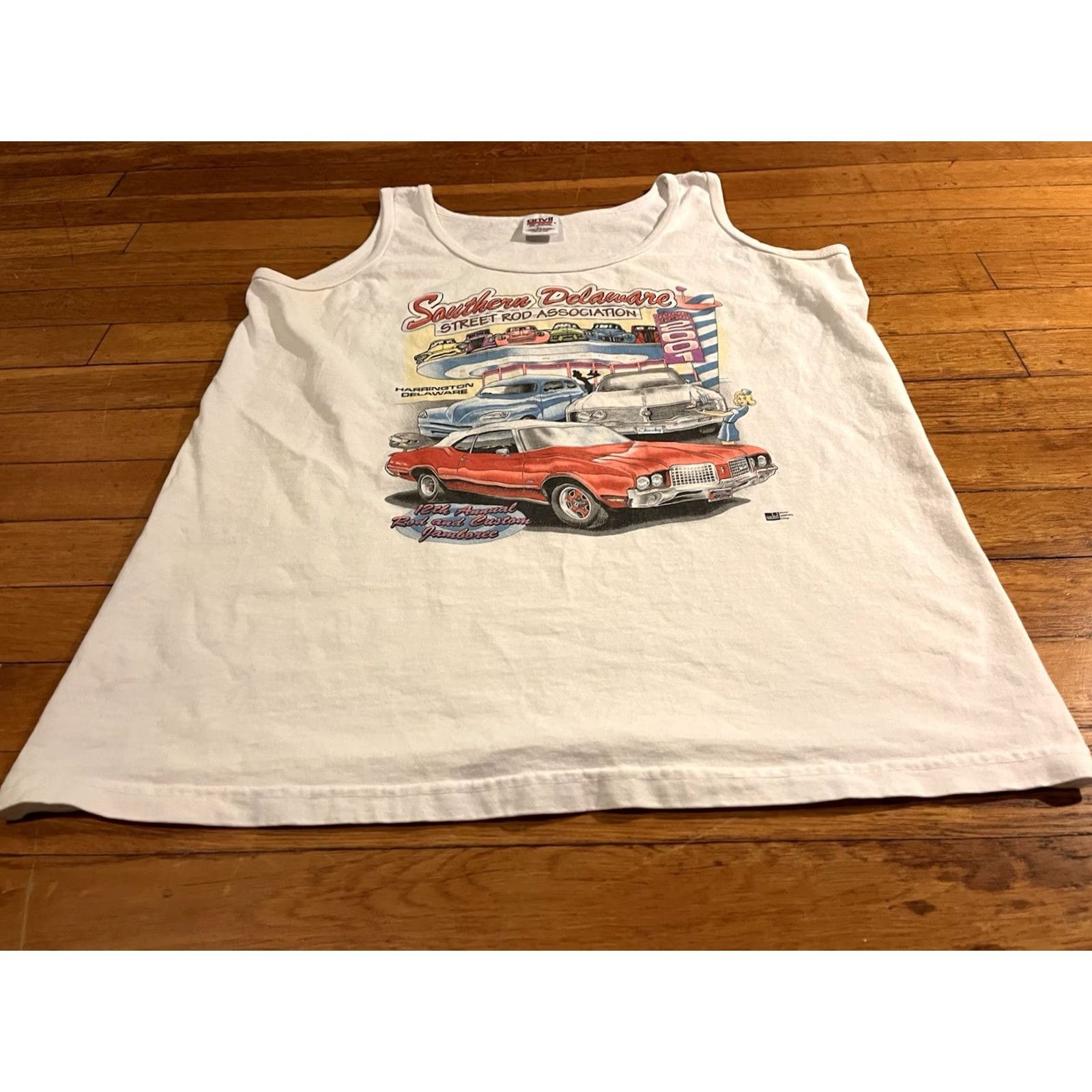 Anvil VINTAGE Anvil Tank Top White Men’s Large Polo? (No, use Nike? Wait) Size US L / EU 52-54 / 3 - 2 Thumbnail