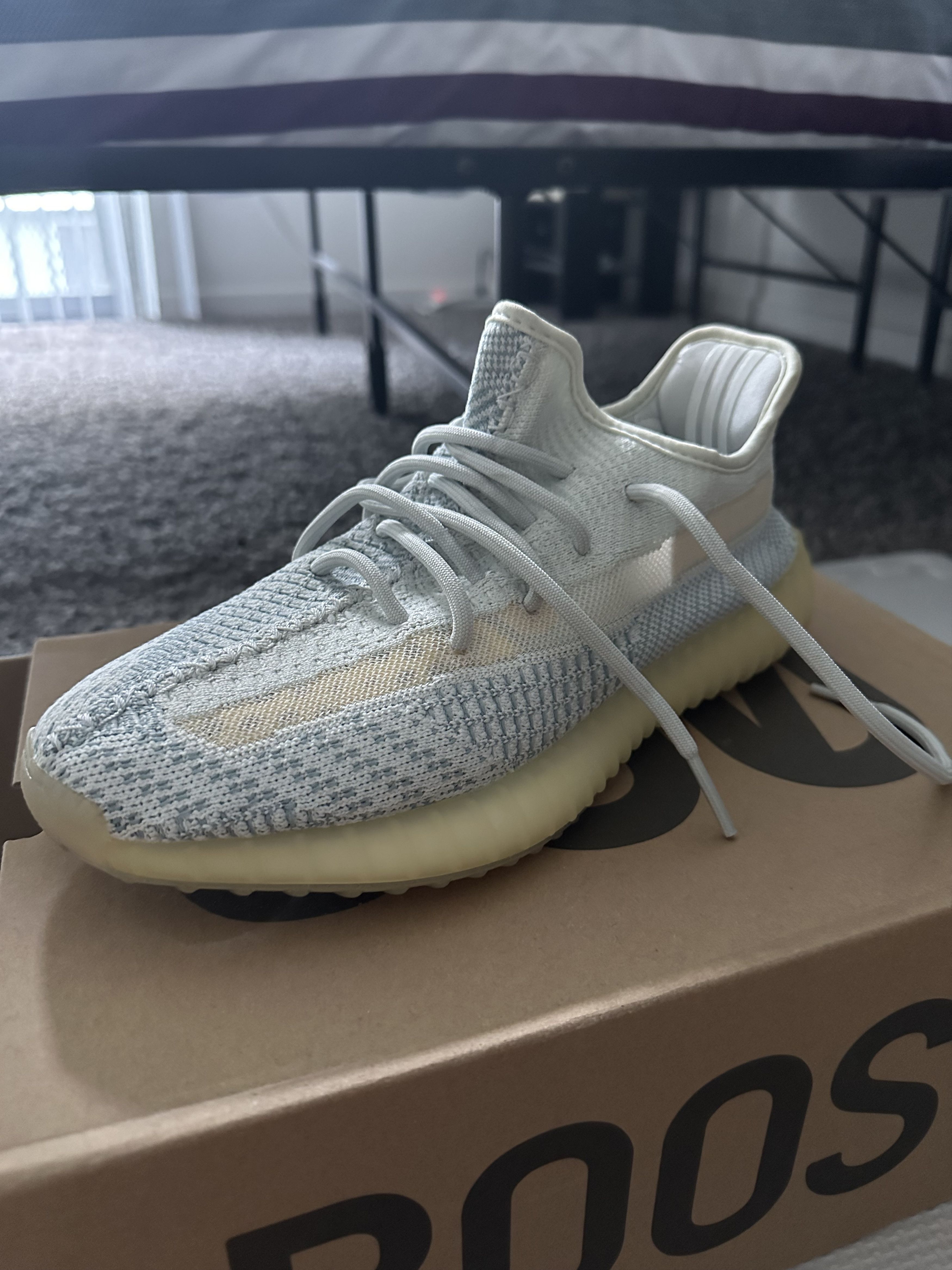 image of Adidas x Yeezy Season Yeezy Boost 350 V2 Cloudwhite Shoes in Cloud White, Men's (Size 9)