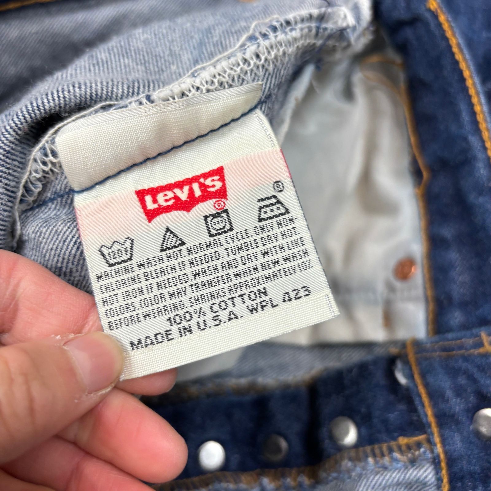 Levi's × Vintage Vintage 90s Levi's 501 XX Straight Leg Jeans 30x38 (33x35) Size US 33 - 9 Thumbnail