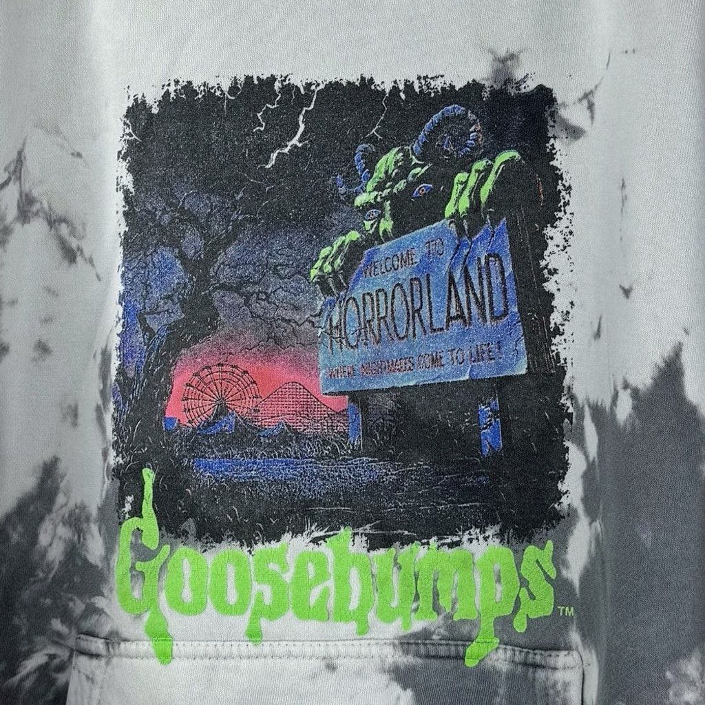 Other GOOSEBUMPS Men's White/Grey Tie-Dye Graphic Hoodie Size S Size US S / EU 44-46 / 1 - 4 Thumbnail