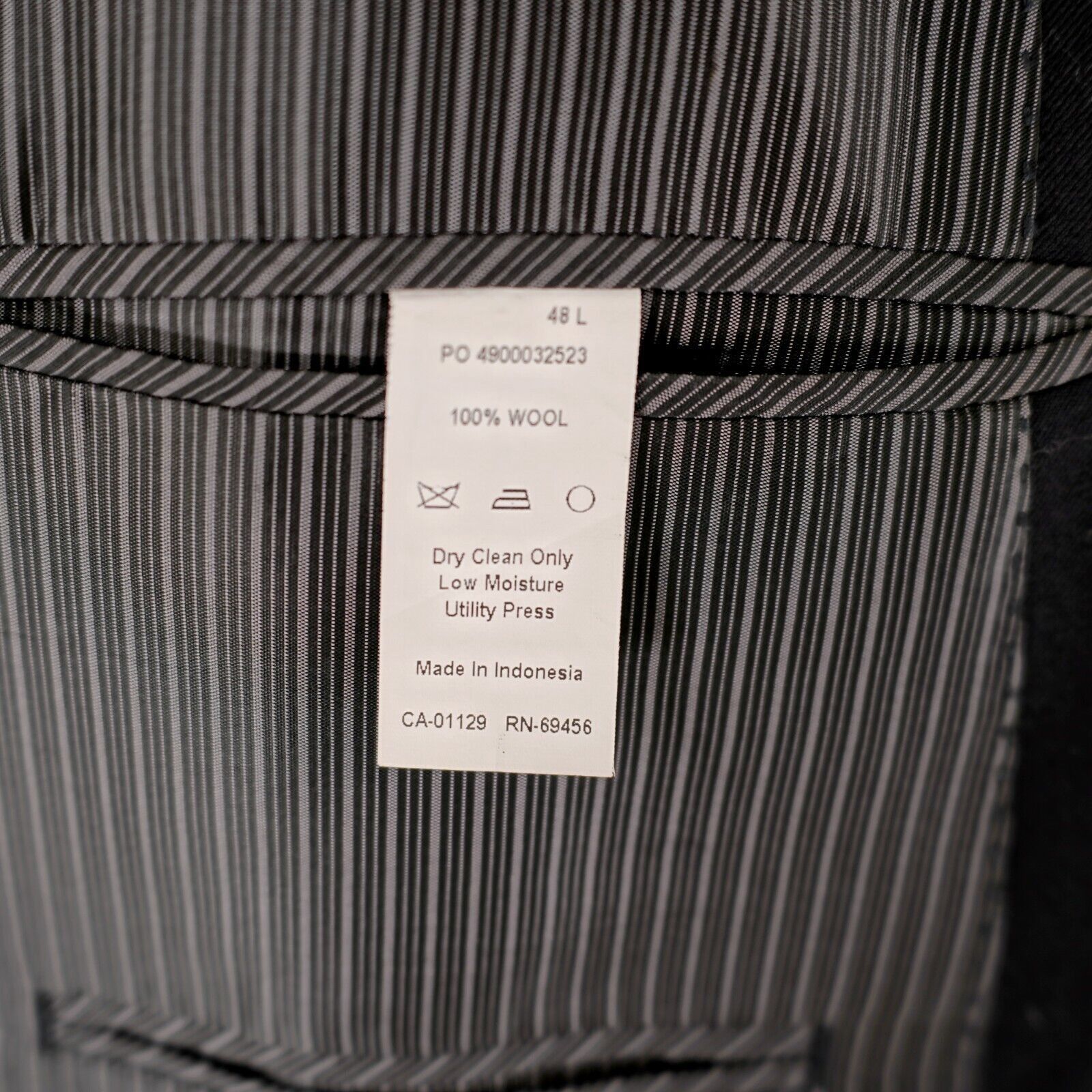 Calvin Klein Calvin Klein Wool Black 2 Button Blazer 46L Or Slim Fit 48L Size 46L - 10 Thumbnail