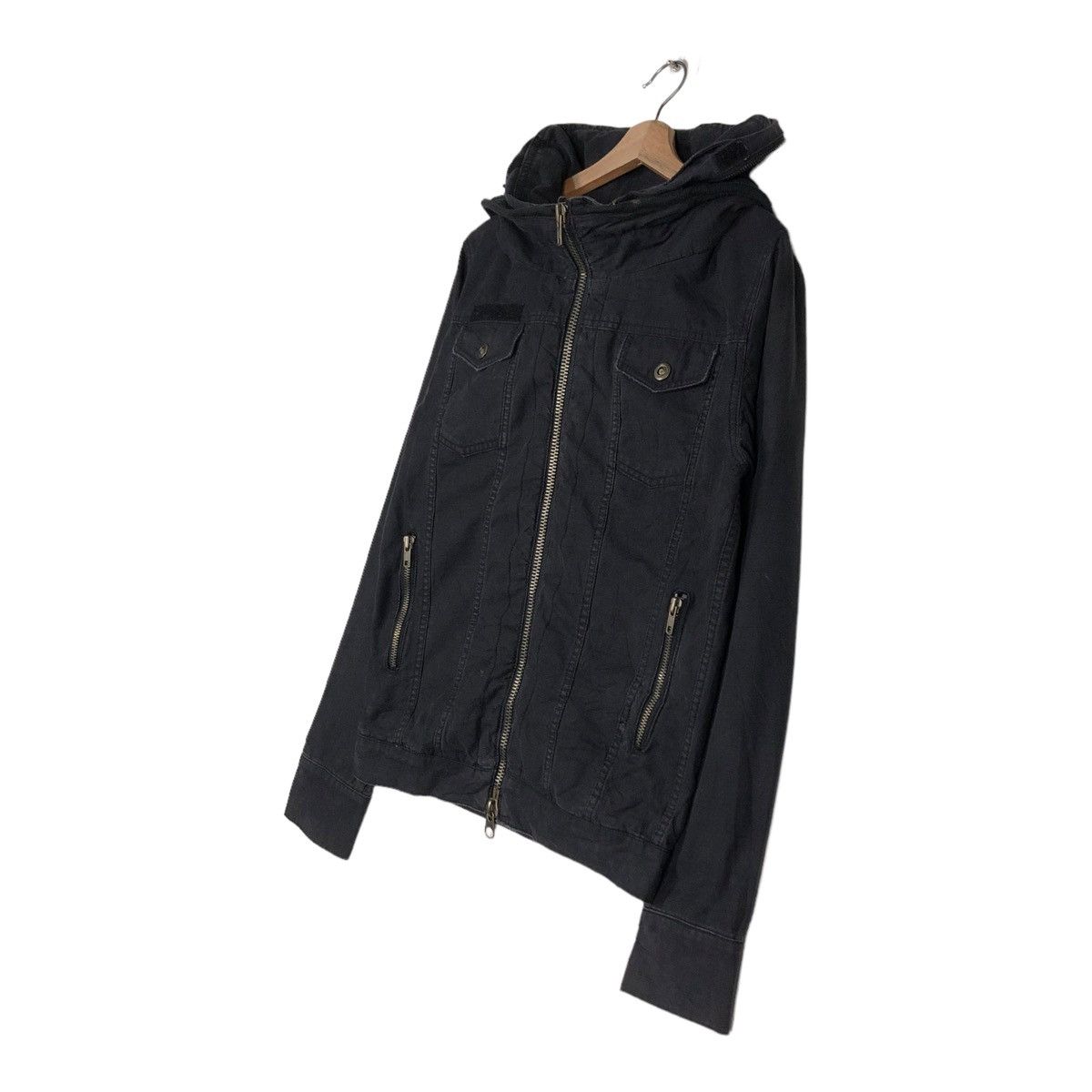 Japanese Brand 🔥CROPPED BIKER JACKET G.O.A BONDAGE DESIGN PARACHUTE SYLE Size US M / EU 48-50 / 2 - 4 Thumbnail