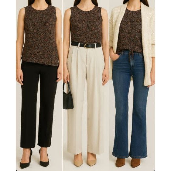 Other Versatile Vtg Silk Brown S Shell Paisley Top Quiet Luxury, G Size S / US 4 / IT 40 - 3 Thumbnail