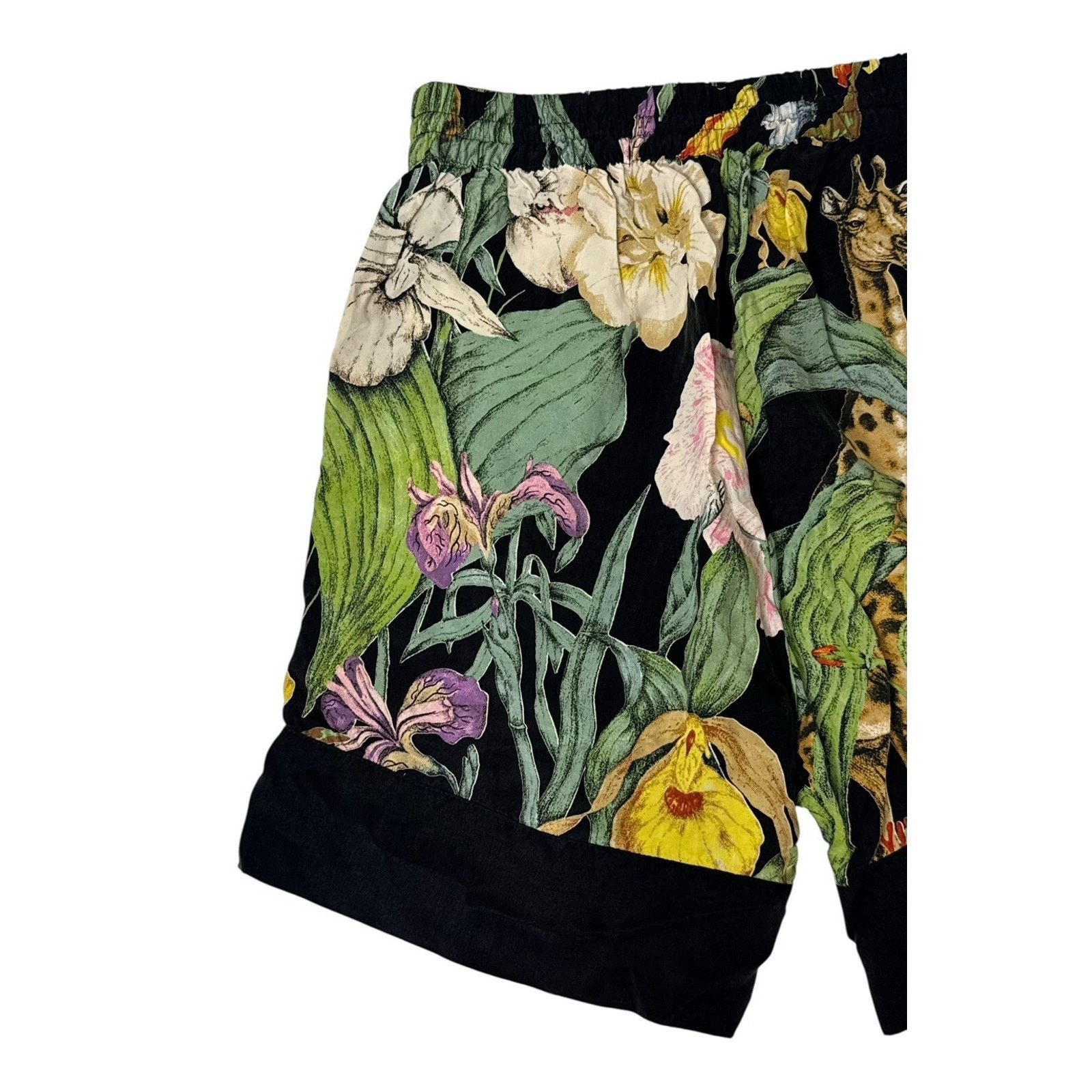 Other NILUU Monroe Alyx Bermuda Vegan Silk Shorts Giraffe Floral S Size 26" / US 2 / IT 38 - 7 Thumbnail