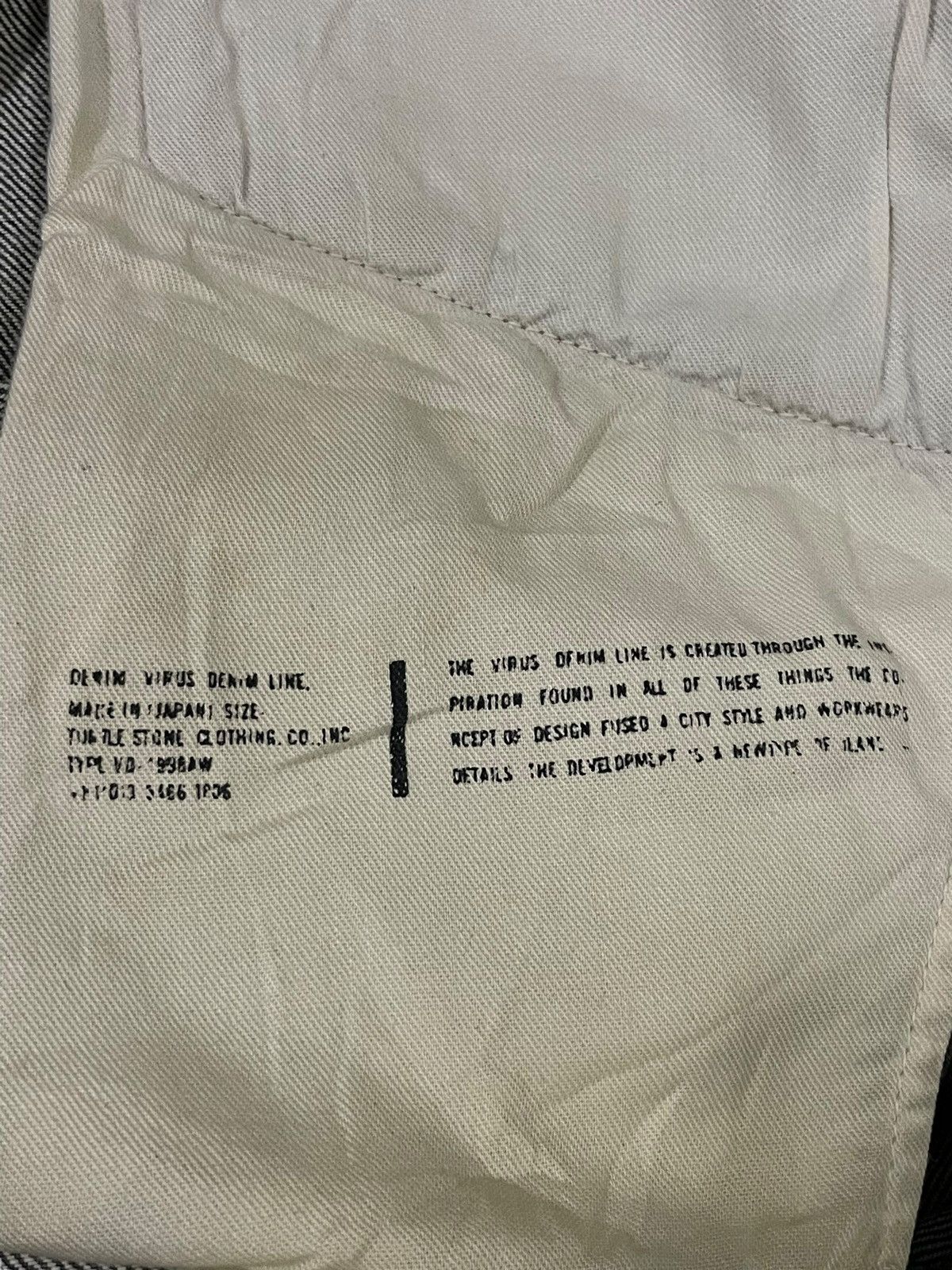 If Six Was Nine Vintage Japanese Virus Denim Paranoia Factory Mud Max Jeans Size US 29 - 12 Thumbnail