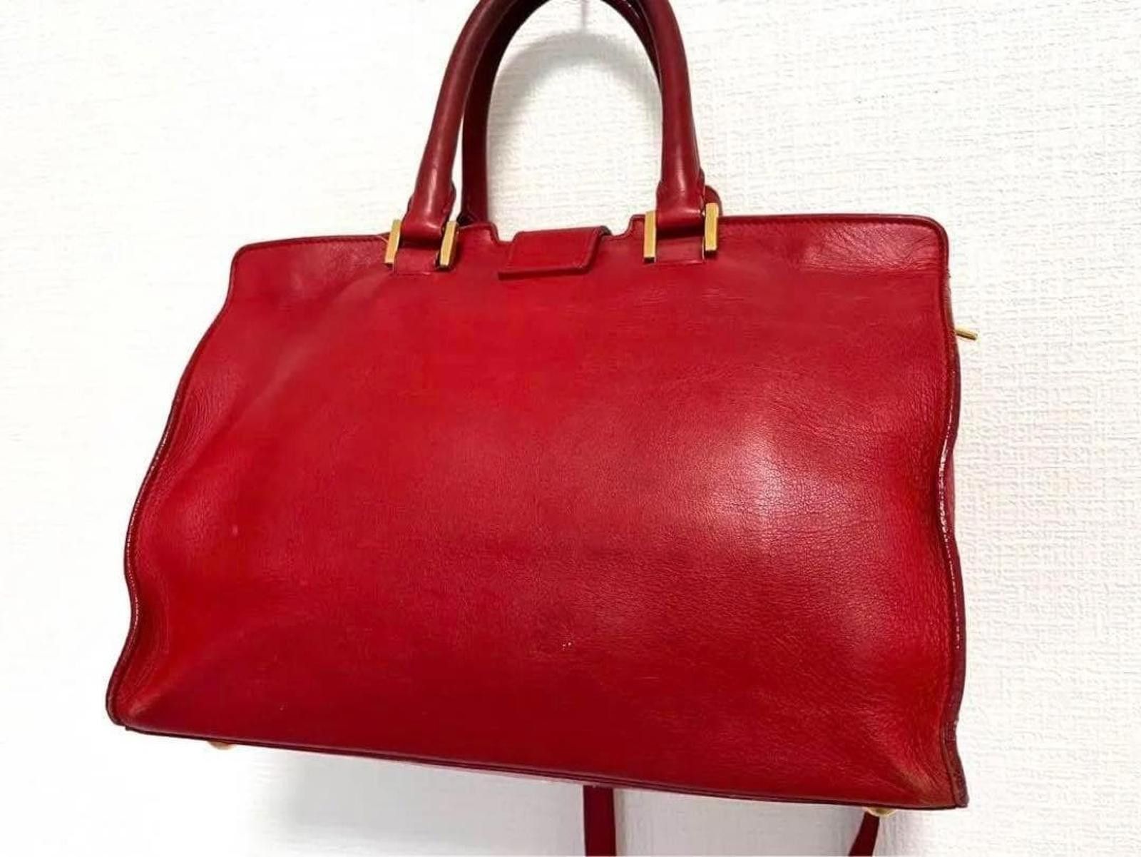 Saint Laurent Paris Saint Laurent - Red Leather Sac de Jour Tote Bag Size ONE SIZE - 3 Thumbnail