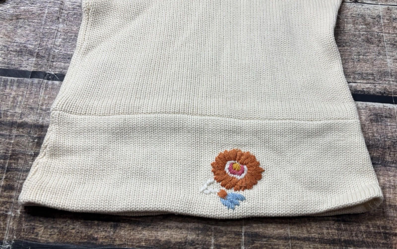 Other Compagnia Italiana Sweater Womens S Floral Embroidered Wool Size S / US 4 / IT 40 - 10 Thumbnail