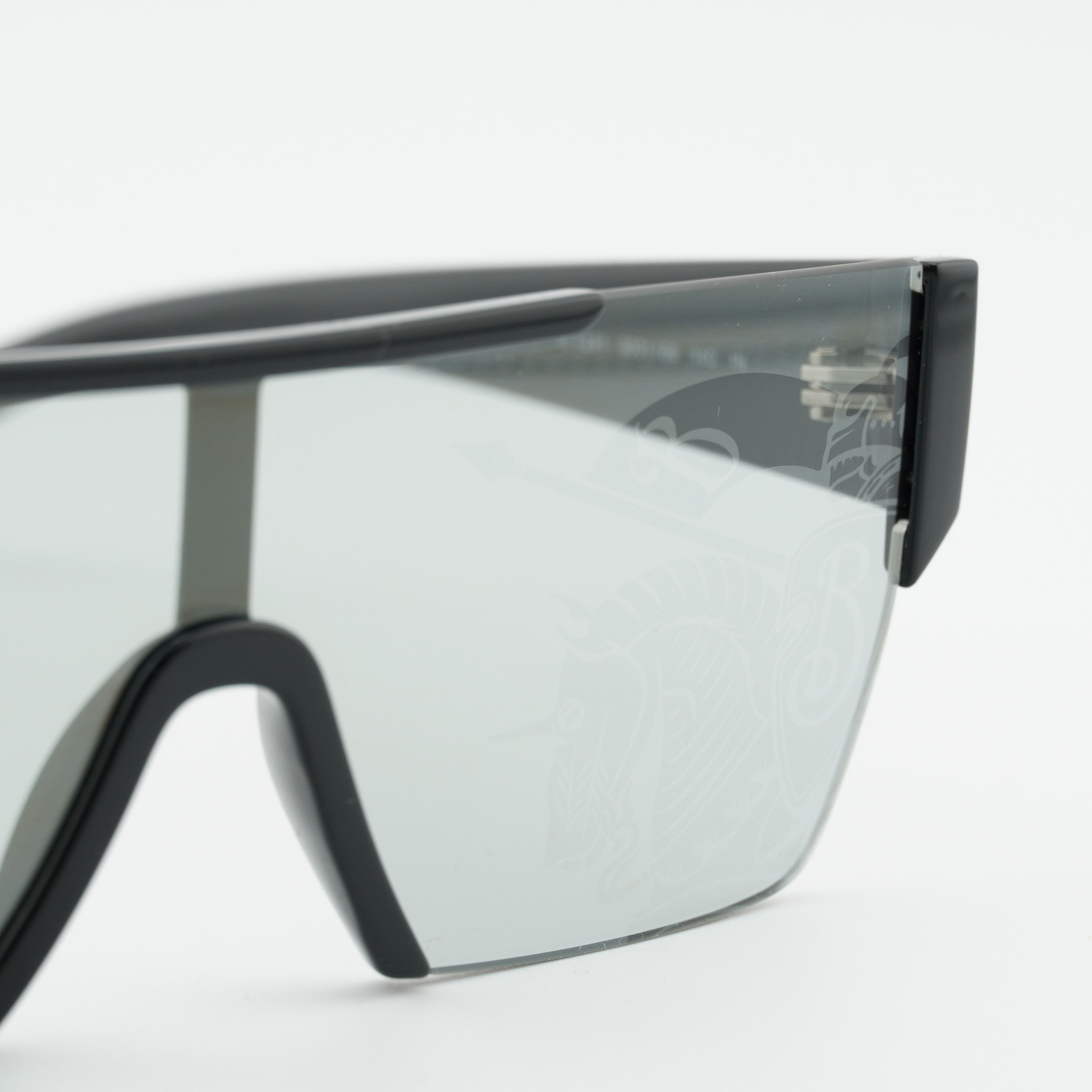 Burberry Burberry BE4291 3001/69 Sunglasses Black Shield Frame Size ONE SIZE - 7 Thumbnail