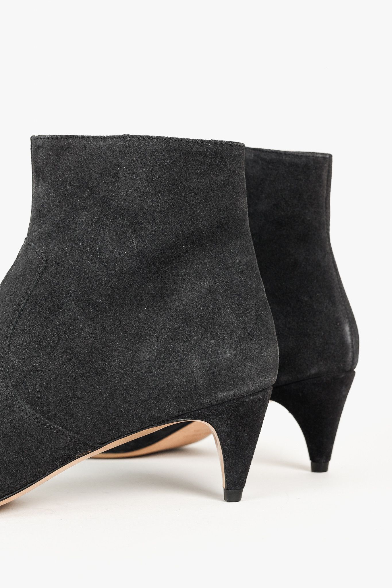 Isabel Marant Isabel Marant Derst Faded Black Velvet Suede Zip Ankle Boots Size US 8.5 / IT 38.5 - 11 Thumbnail