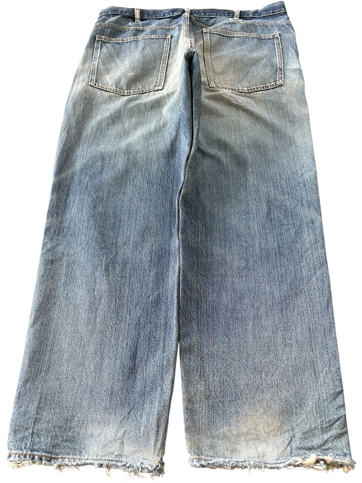 Uniqlo Vintage Uniqlo Lemaire Faded Wash Distressed Baggy Jeans Size US 38 / EU 54 - 2 Thumbnail