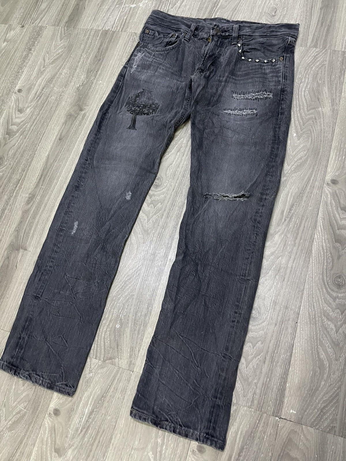 Edwin Vintage Edwin 502 Distressed Size US 35 - 5 Thumbnail