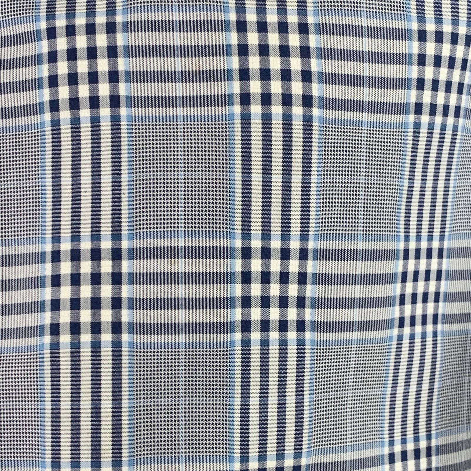 Brooks Brothers Black Fleece BLACK FLEECE Size 42 Navy White Plaid Cotton Silk Sport Coat Size 42R - 2 Thumbnail
