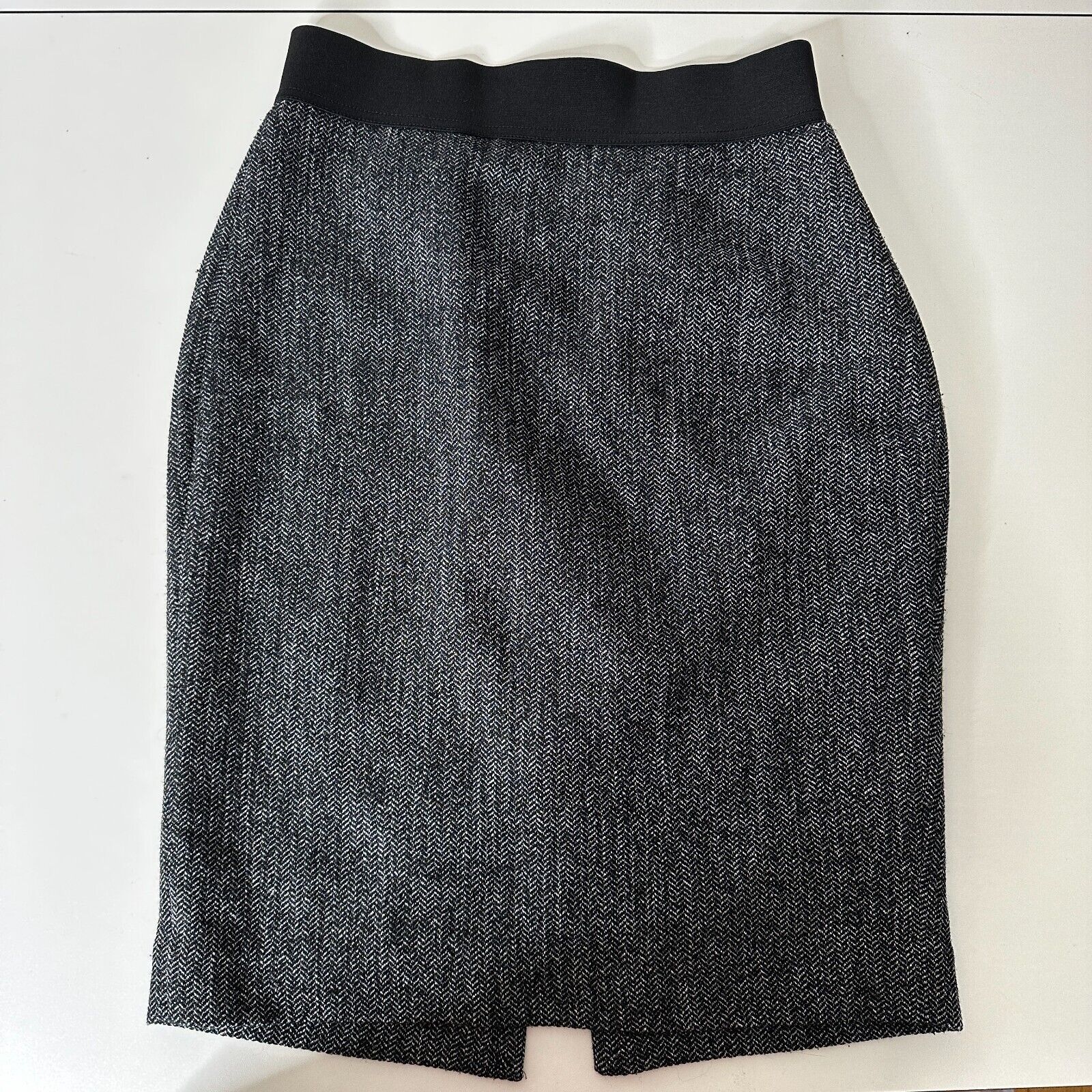 Express Express Black & White Houndstooth Back Zip Pencil Skirt 00 Size 24" / US 00 / IT 34 - 1 Thumbnail