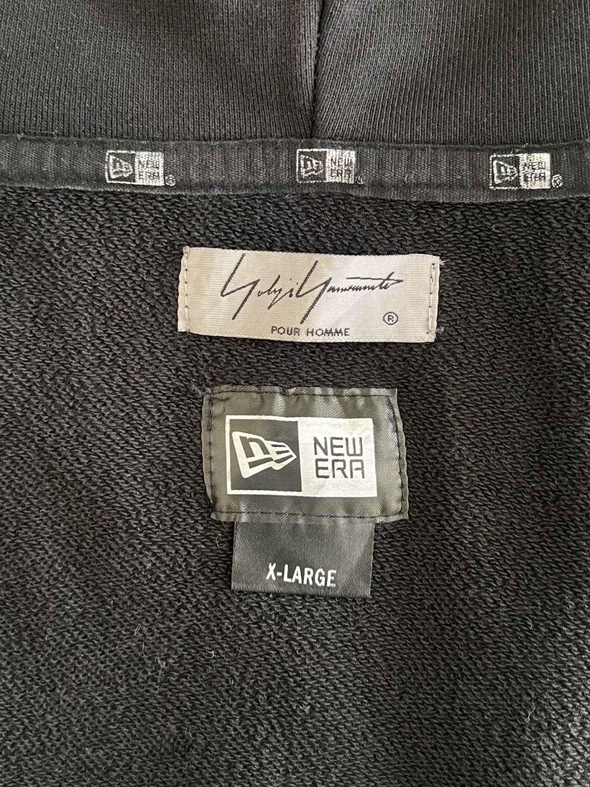 New Era × Yohji Yamamoto NEW ERA X YOHJI YAMAMOTO EMBROIDERED LOGO HOODIE Size US XL / EU 56 / 4 - 7 Thumbnail