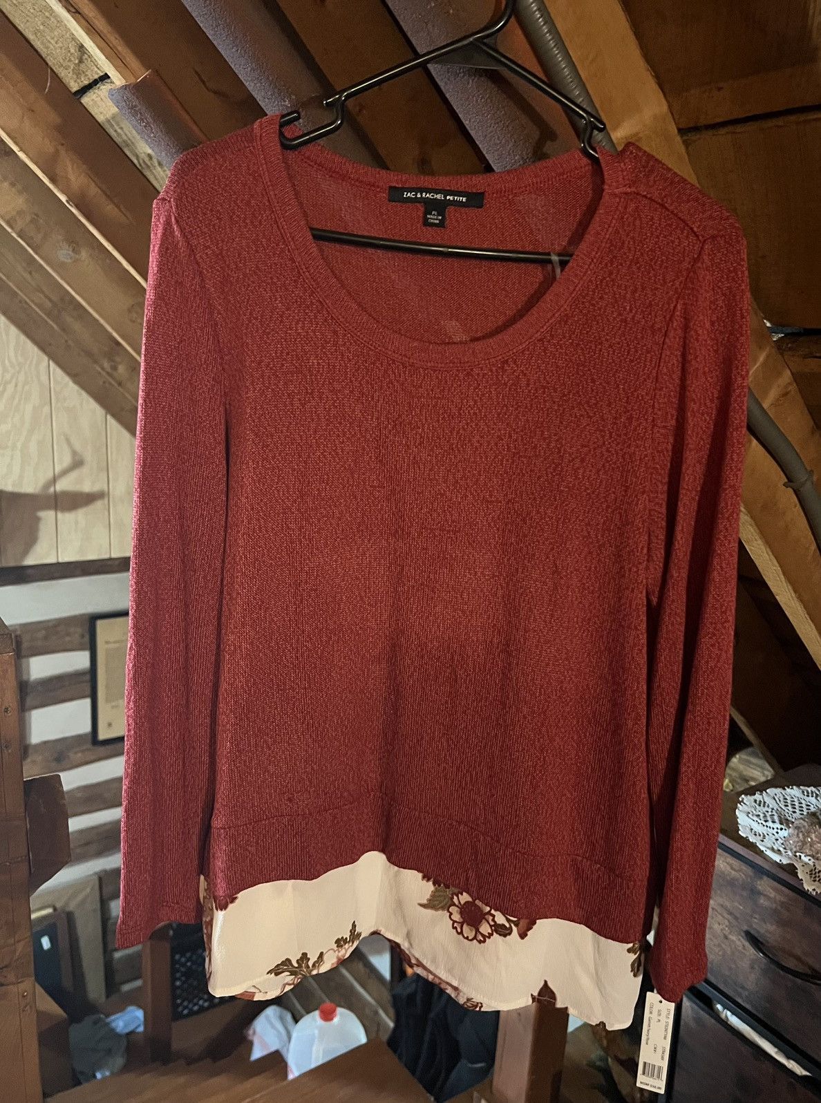 Other Zac & Rachel NWT Lightweight Top Blouse Floral Back Sz PL Size L / US 10 / IT 46 - 1 Thumbnail
