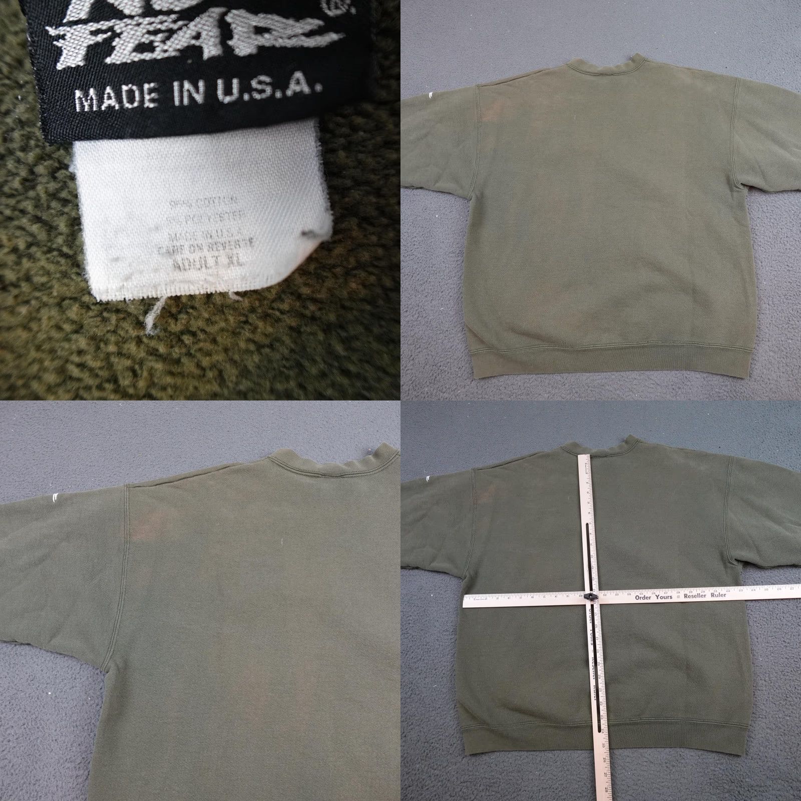 No Fear VINTAGE No Fear Sweatshirt Mens XL Green Fleece Crewneck 90s Mammoth Mountain Graphic Print Long Sleeve Pullover Reg Adult Mens Mens XL Green Size US XL / EU 56 / 4 - 8 Thumbnail