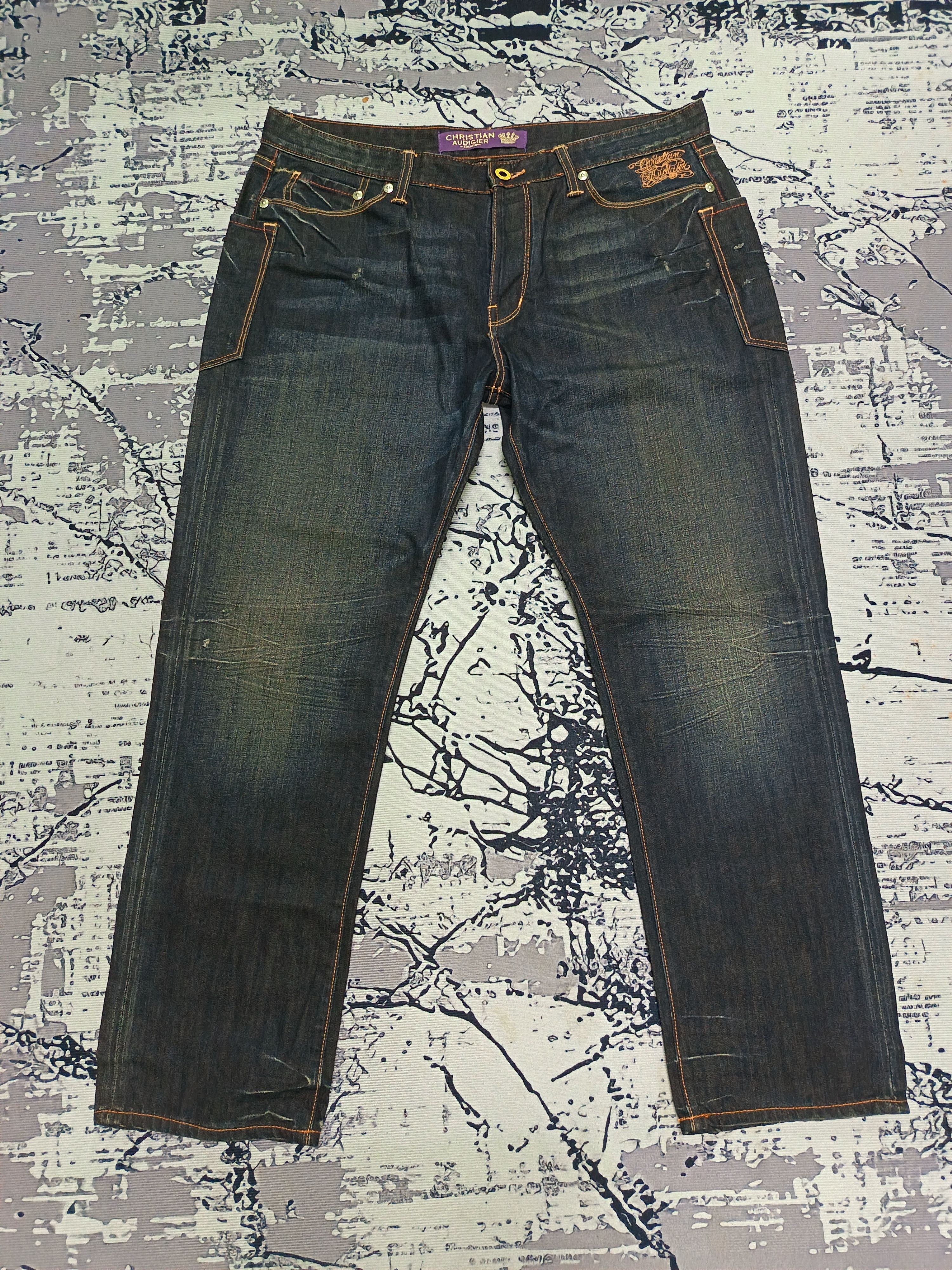 Christian Audigier Christian Audigier Embroidered Maria And Skull Denim Size US 39 - 2 Thumbnail