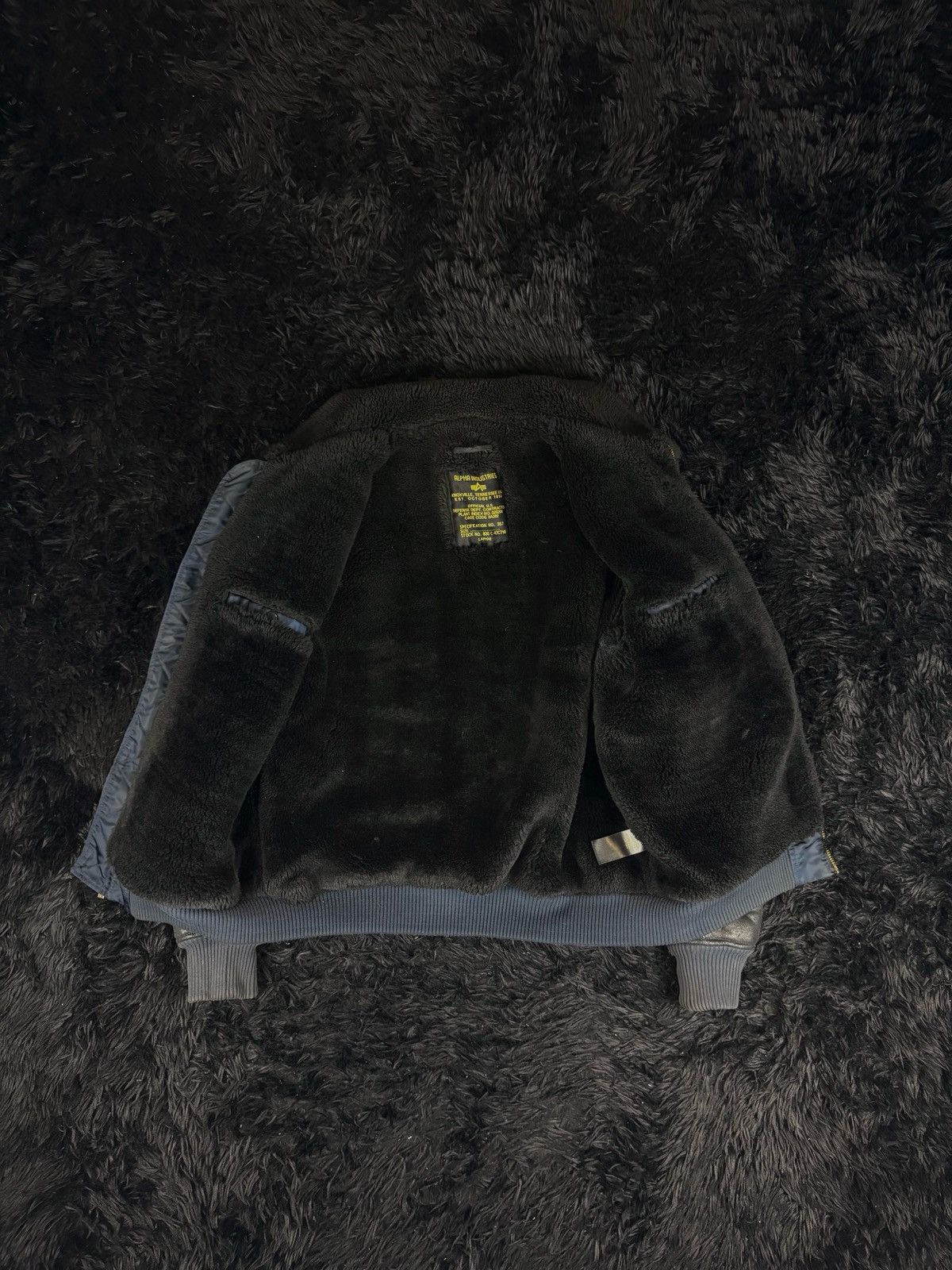 Alpha Industries Alpha Industries Hybrid Nylon Leather Sherpa Bomber Jacket Size US L / EU 52-54 / 3 - 5 Thumbnail