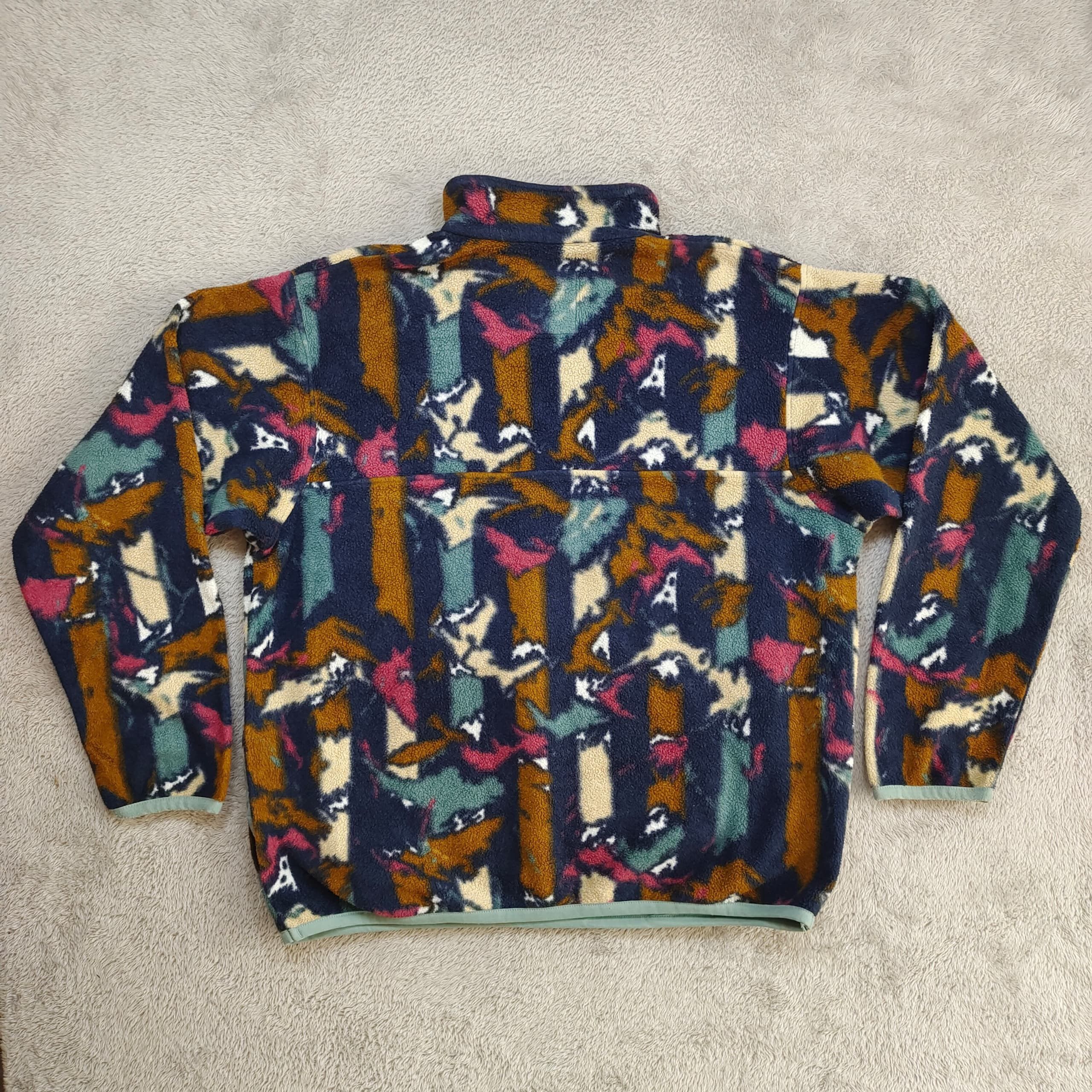 Jack Wolfskin 90s Jack Wolfskin Fleece Pullover, Abstract Print, Outdoor Size US XL / EU 56 / 4 - 2 Thumbnail