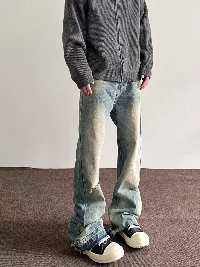 Japanese Brand × Jean Street hip-hop washed vintage baggy jeans Size US 32 / EU 48 - 5 Thumbnail