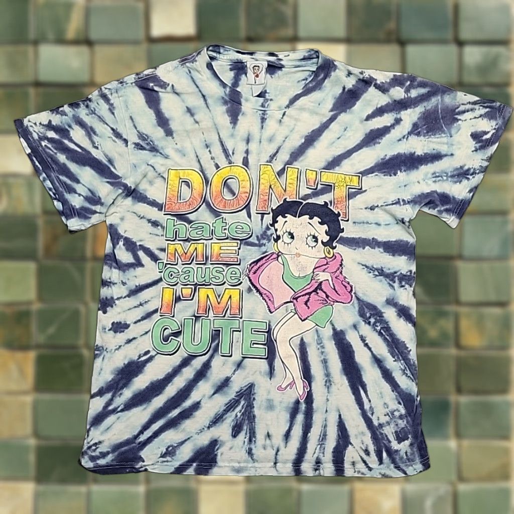 Vintage VINTAGE Betty Boop shirt Mens Small Blue Tie Dye Y2K Cartoon 2001 Womens? Mens? Size US S / EU 44-46 / 1 - 1 Thumbnail