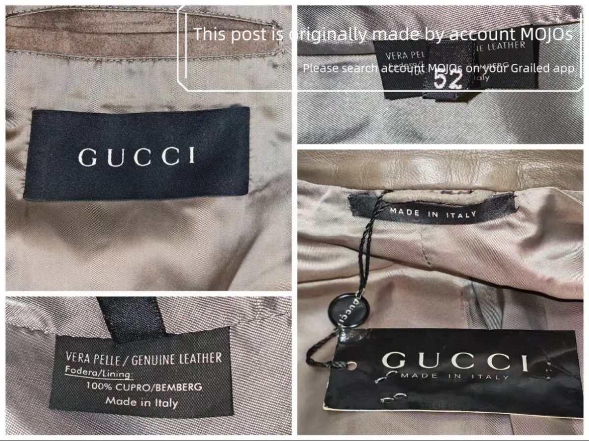 Gucci Sz 52 Gucci Lamb Leather Suede M65 Leather Jacket mojos1147 Size US L / EU 52-54 / 3 - 8 Thumbnail