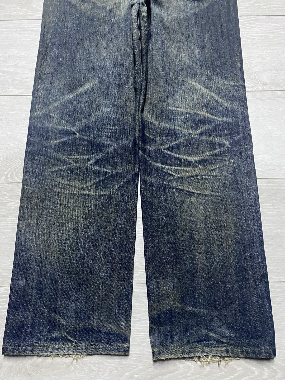 Undercover × Uniqlo Vintage Uniqlo Mud Wash Distressed Loose Jeans Size US 31 - 6 Thumbnail