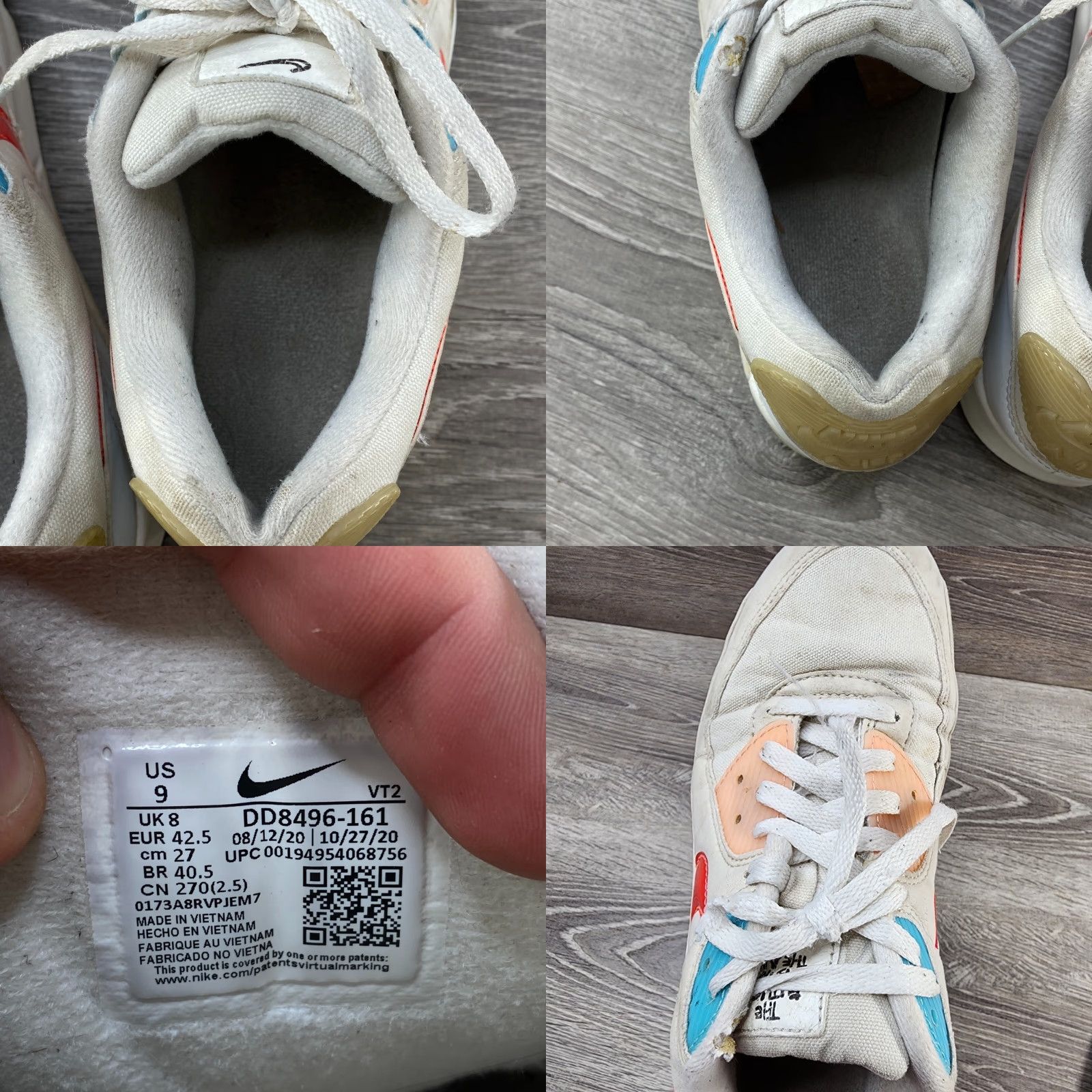Nike Nike Air Max 90 Mens Size 9 White Orange DD8496-161 The Future is in the Air Sneakers Size US 8 / EU 41 - 8 Thumbnail