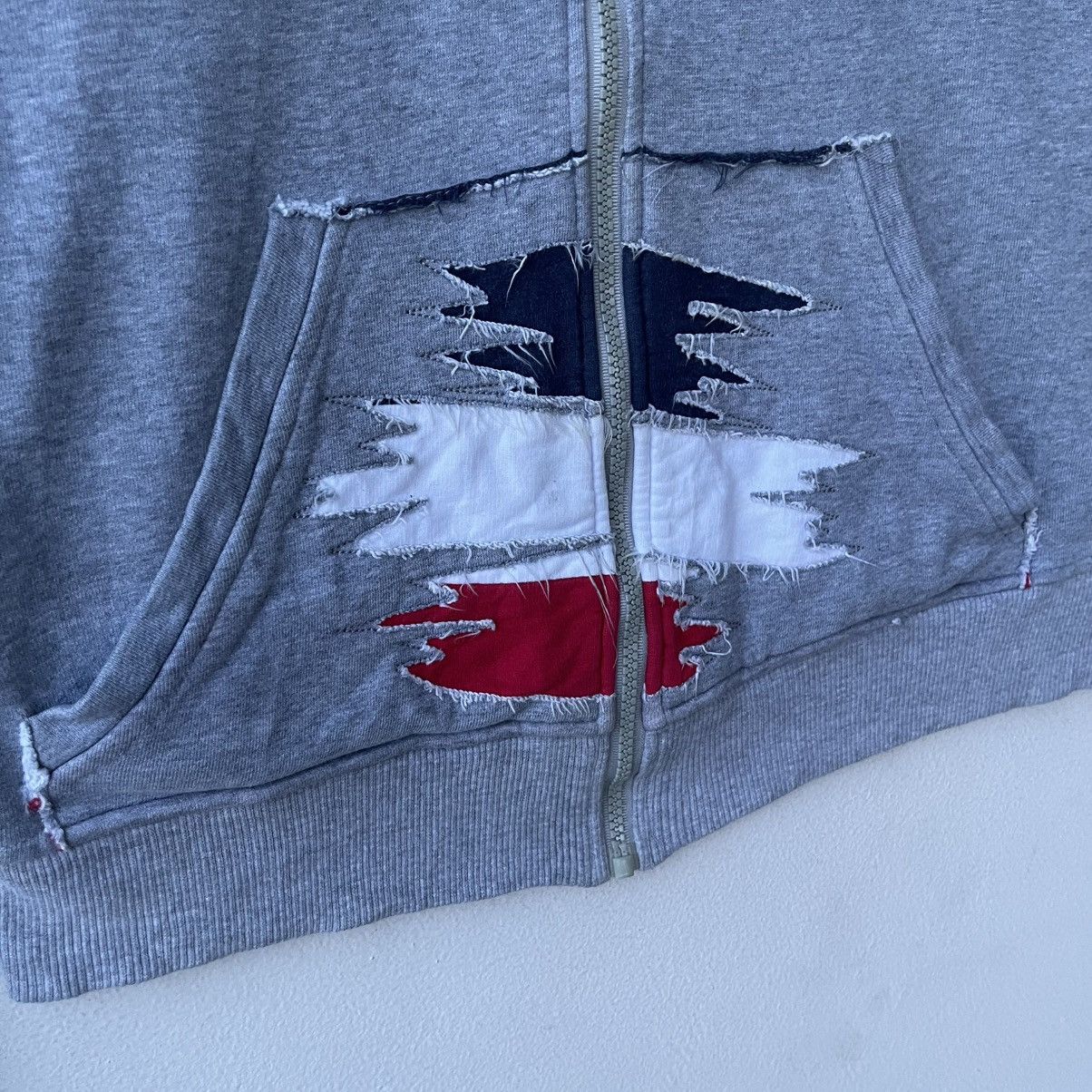 Moncler Vintage Moncler Trashed Zip Up Hoodie Size US M / EU 48-50 / 2 - 5 Thumbnail