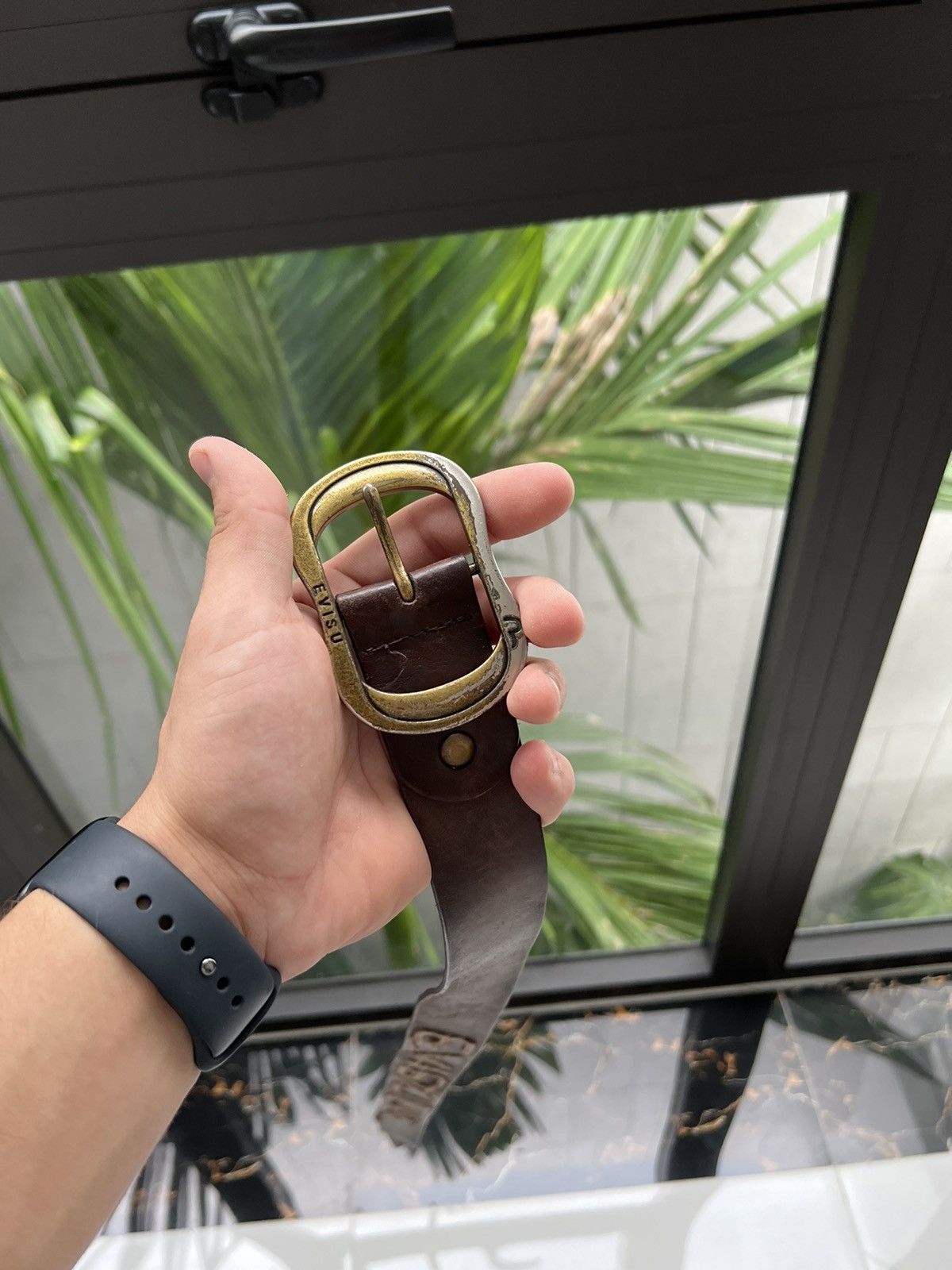 Evisu × Vintage 90’s EVISU RARE BELT LEATHER BIG LOGO Y2K Size ONE SIZE - 2 Thumbnail