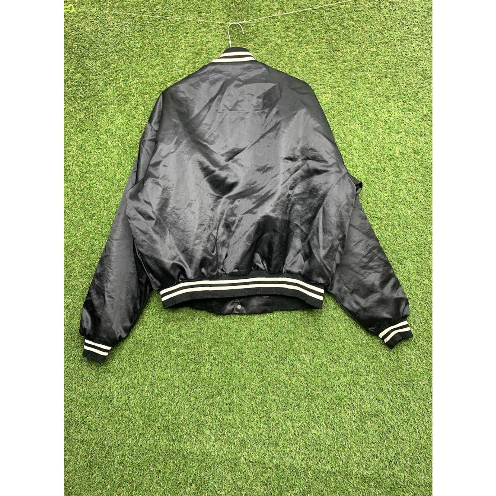 Soffe Vintage Soffe US Navy Jacket Men's 46 Satin Bomber Navy Blue USN Sailor Style 90s Y2K Size US S / EU 44-46 / 1 - 2 Thumbnail