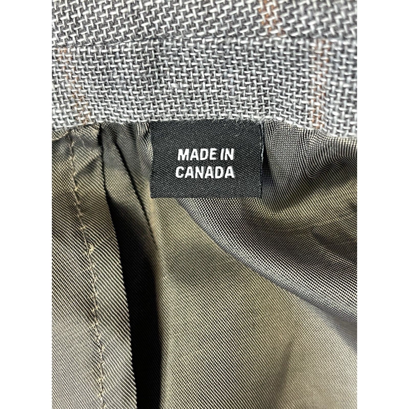 Hart Schaffner Marx Hart Schaffner Marx Gray Blazer Wool Linen Men 46L Union Made Jacket Suit Regular Single-Breasted 1 Piece Chest 46L Classic Business Men Size 46R - 7 Thumbnail