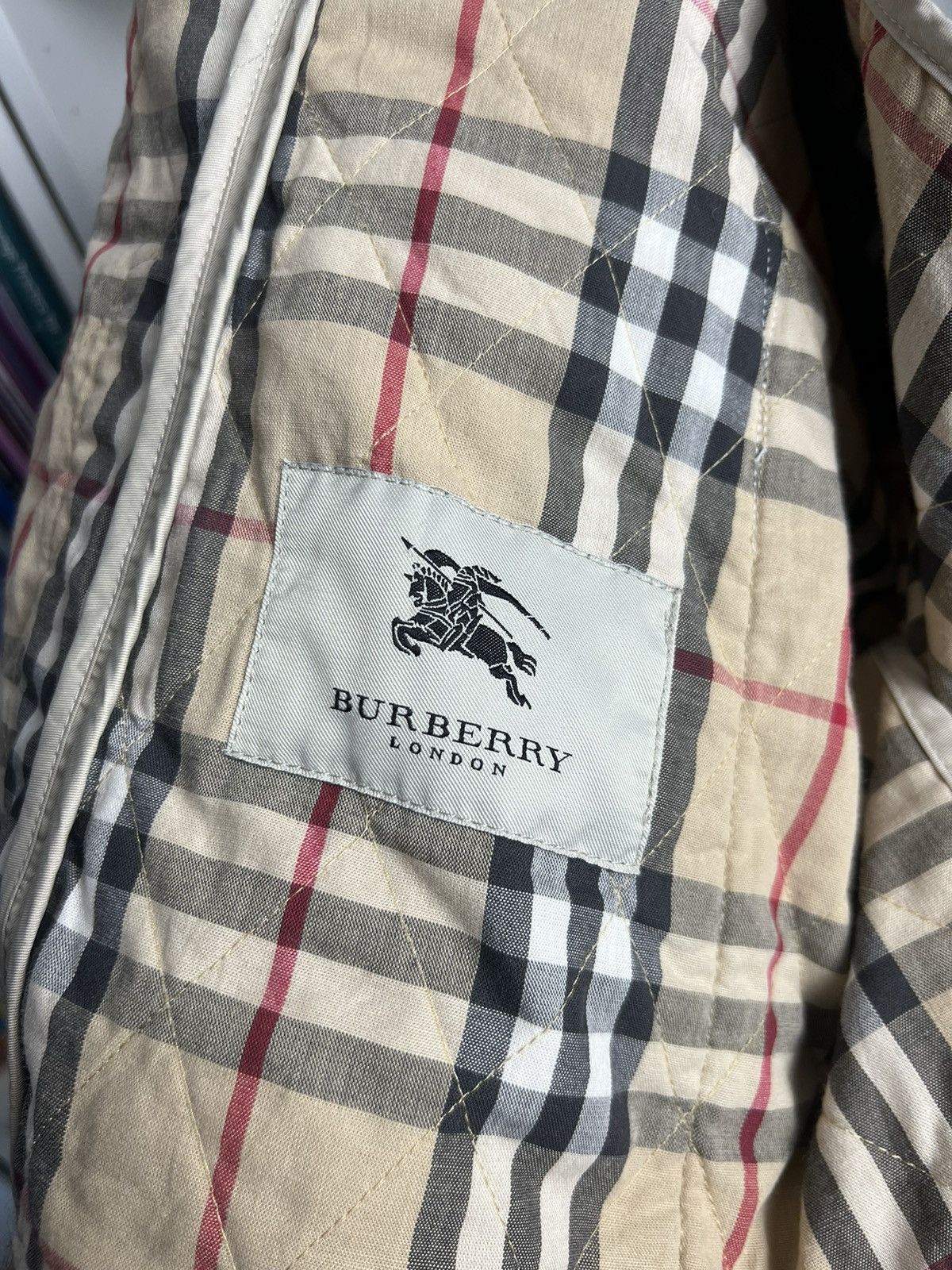 Burberry × Designer × Vintage Vintage y2k BURBERRY LONDON nova check quilted biker jacket S Size S / US 4 / IT 40 - 5 Thumbnail