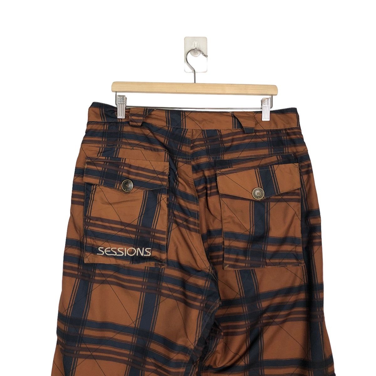 Japanese Brand 🔥VINTAGE RECCO SKI PANTS MULTI POCKET TARTAN DESIGN Size US 34 / EU 50 - 6 Thumbnail