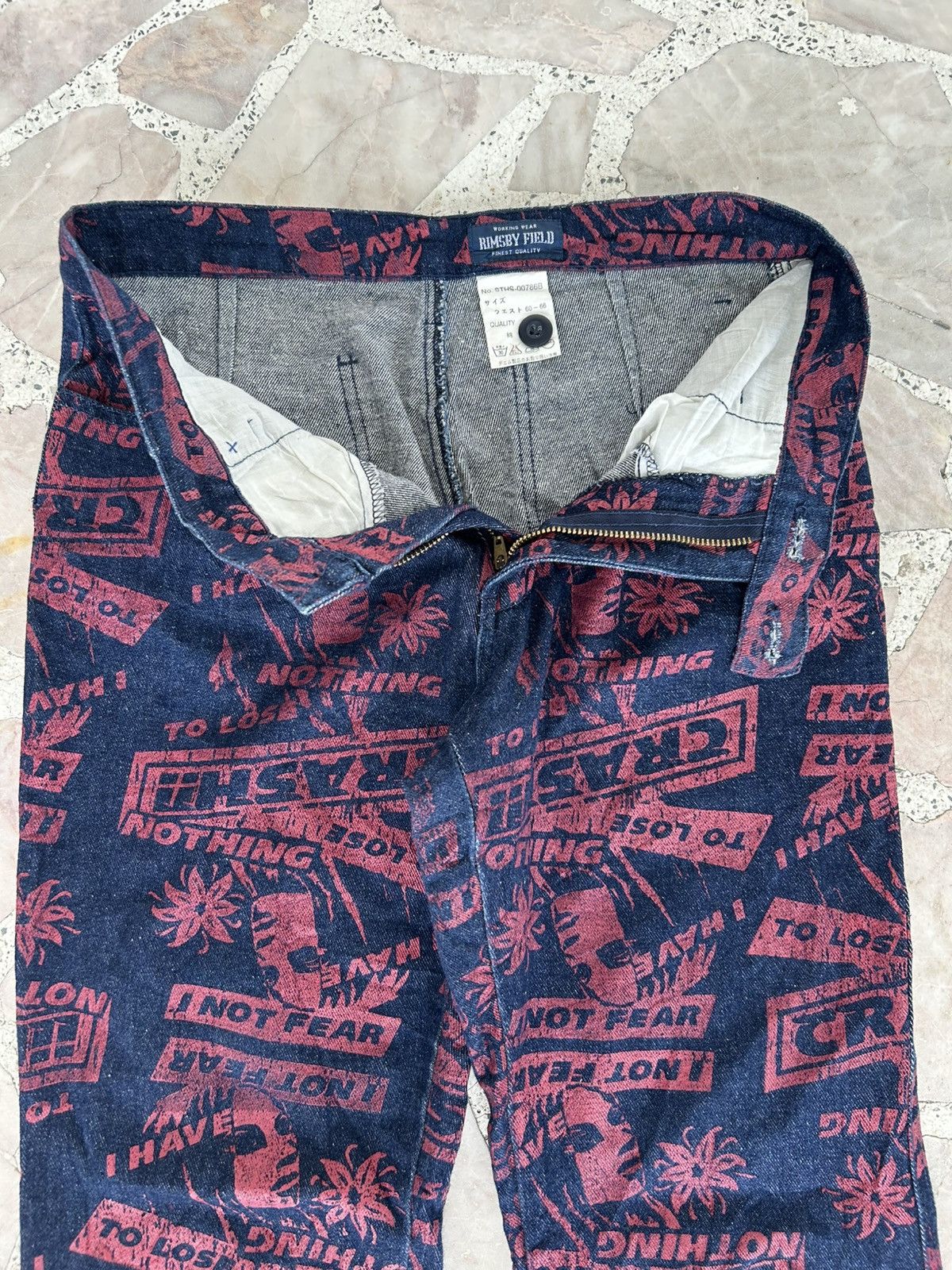 Hysteric Glamour Overprint I have Nothing Denim Size US 28 / EU 44 - 7 Thumbnail
