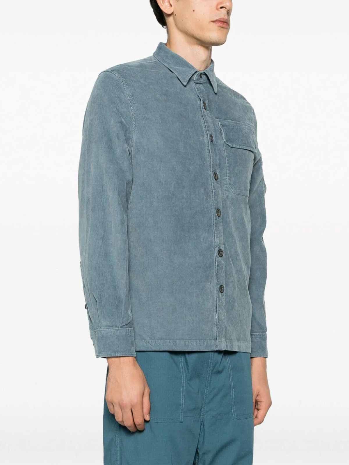 o1y1224 Solid Color Shirt in Pastel Blue