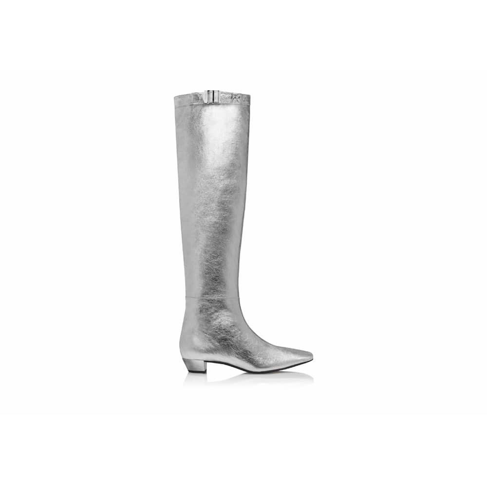 Tom Ford o1loc1c0924 W3276 Leather Overknee Boots in Silver Size US 9 / IT 39 - 1 Thumbnail