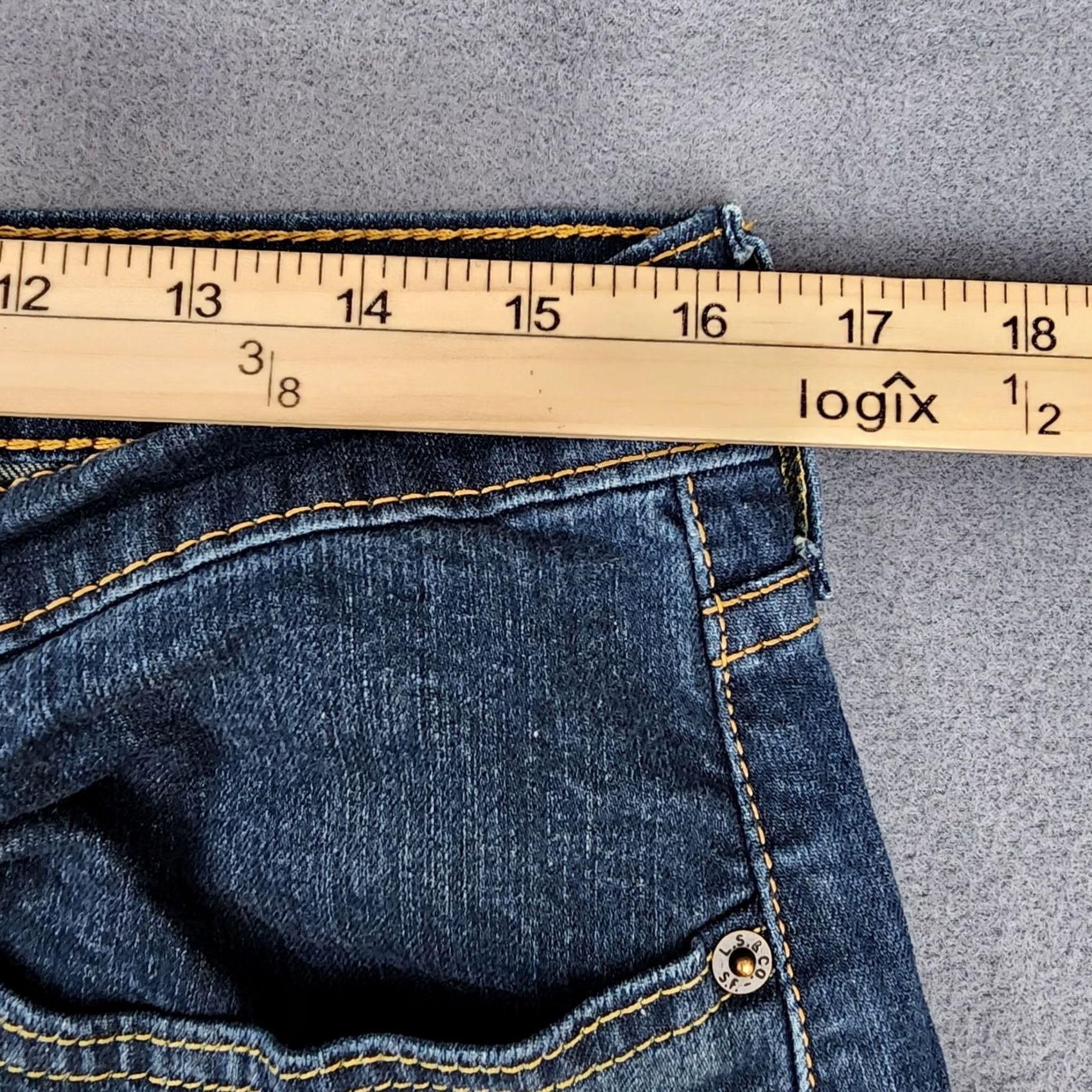 Levi's Levi's Men Jeans 32x28 Straight Regular Dark Cotton Blend Stretch 514 Tag 34x30 Size US 32 / EU 48 - 5 Thumbnail