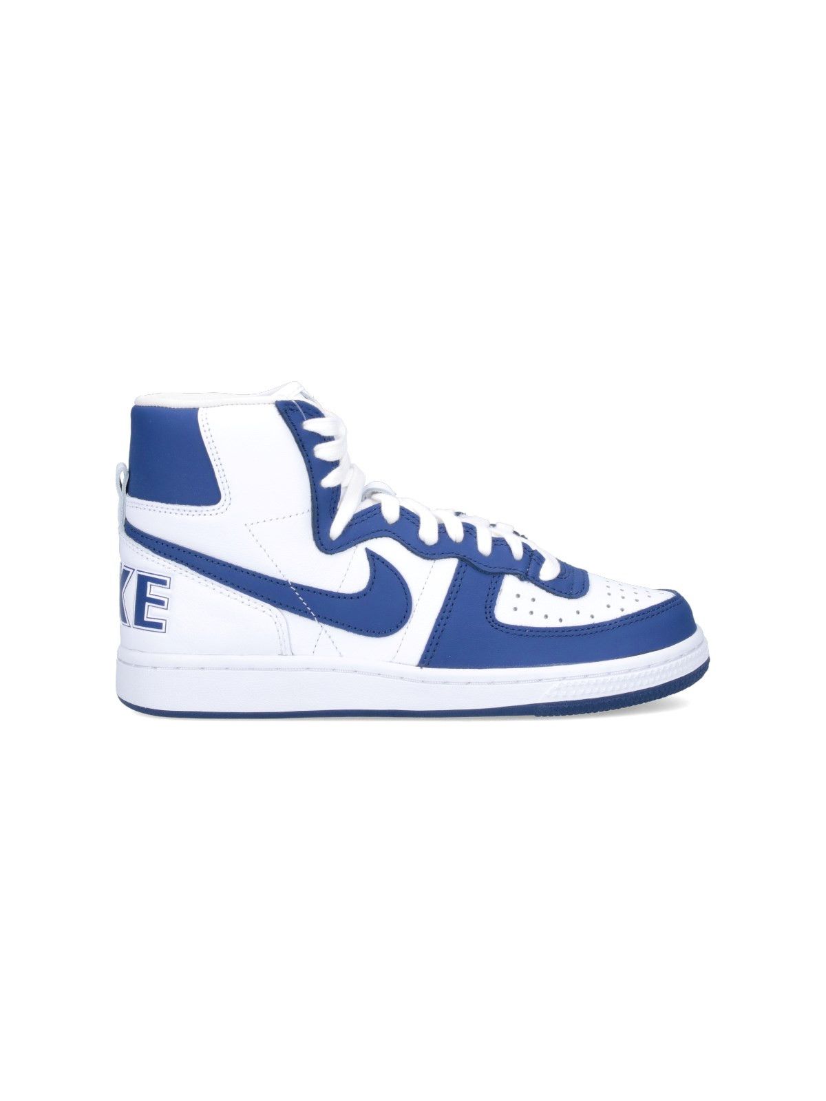 Comme des Garcons Homme × Nike o1mle1024 High-Top Sneakers in White & Navy Blue Size US 7 / EU 40 - 1 Thumbnail