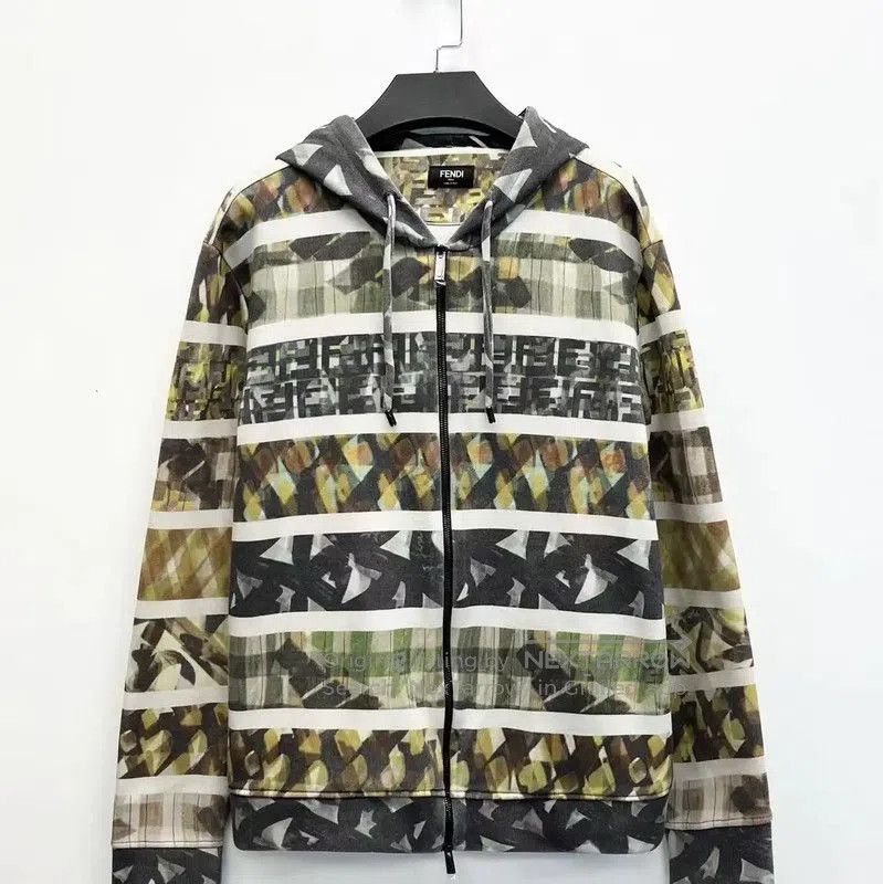 Fendi Fendi Multicolor Cotton Hoodie for Men . Size US M / EU 48-50 / 2 - 1 Thumbnail