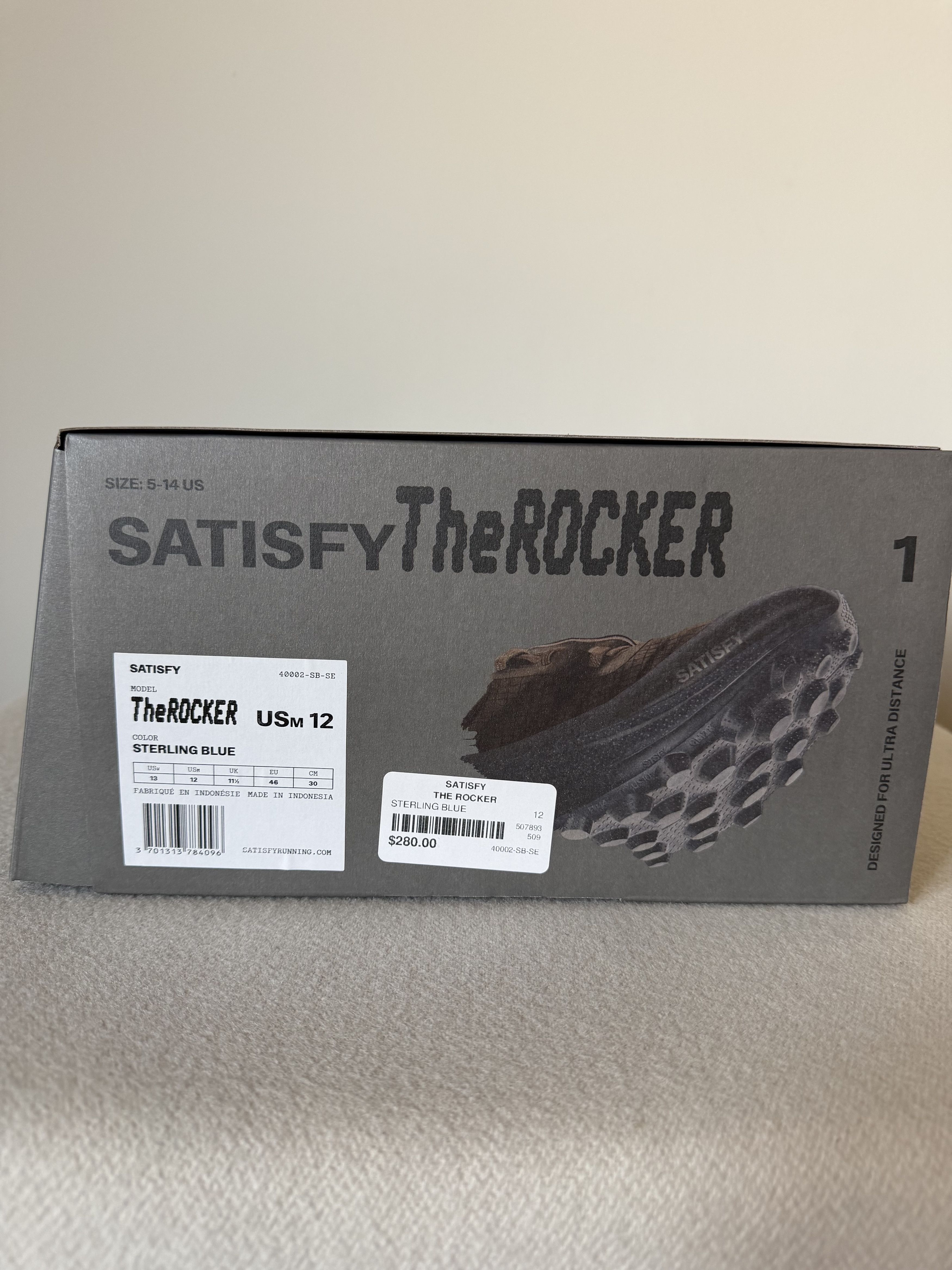 Satisfy Satisfy Running The Rocker Sneakers in Sterling Blue Size US 12 / EU 45 - 8 Thumbnail