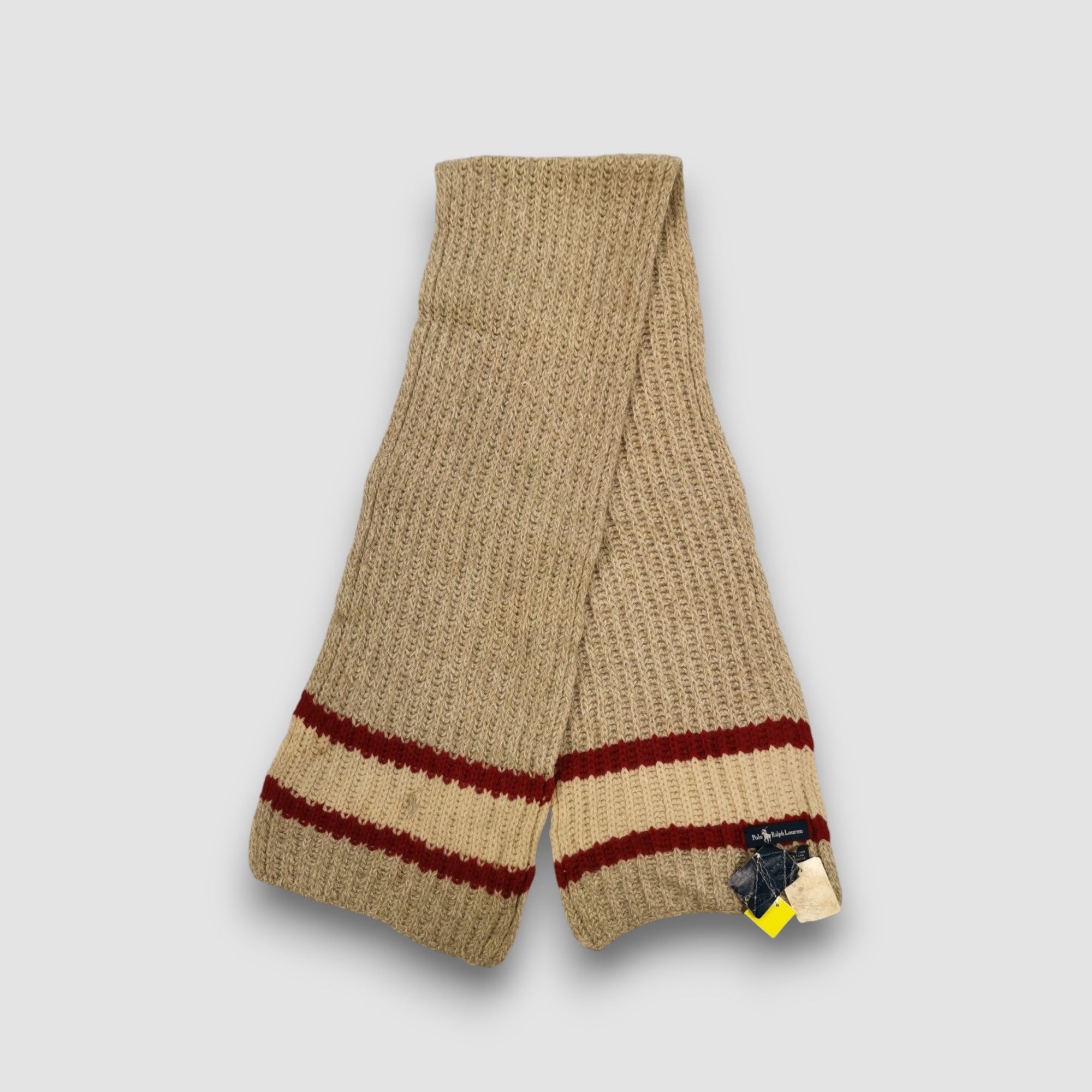 Polo Ralph Lauren NWT Vintage Polo Ralph Lauren Scarf Knitted Wool Scarves Size ONE SIZE - 1 Thumbnail