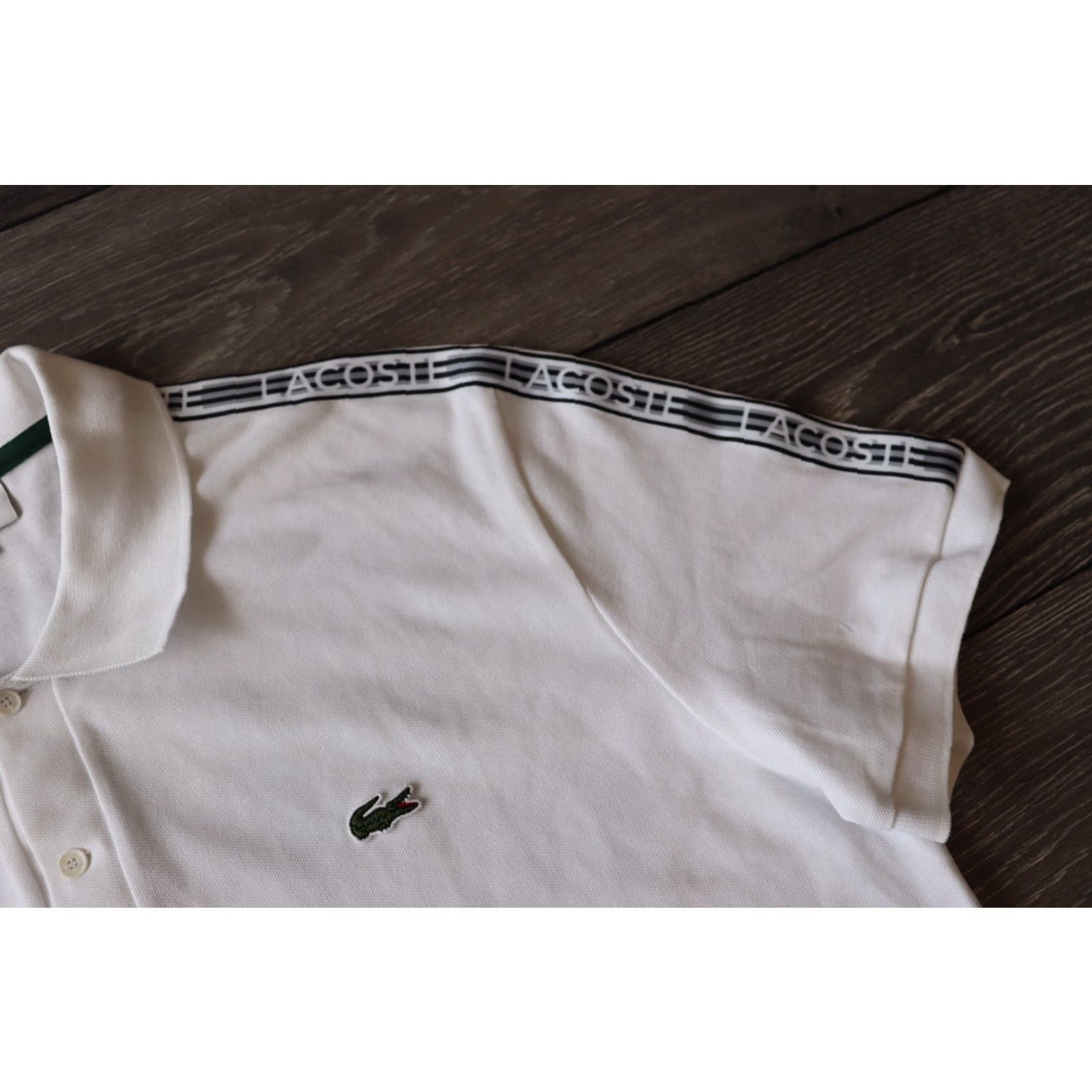 Lacoste Lacoste Polo White 2XL Regular Fit Logo Stripe Stretch Cotton Polo Mens XXl Shirt Polo White 2XL Mens Sports Tennis Shirt Size US XXL / EU 58 / 5 - 3 Thumbnail