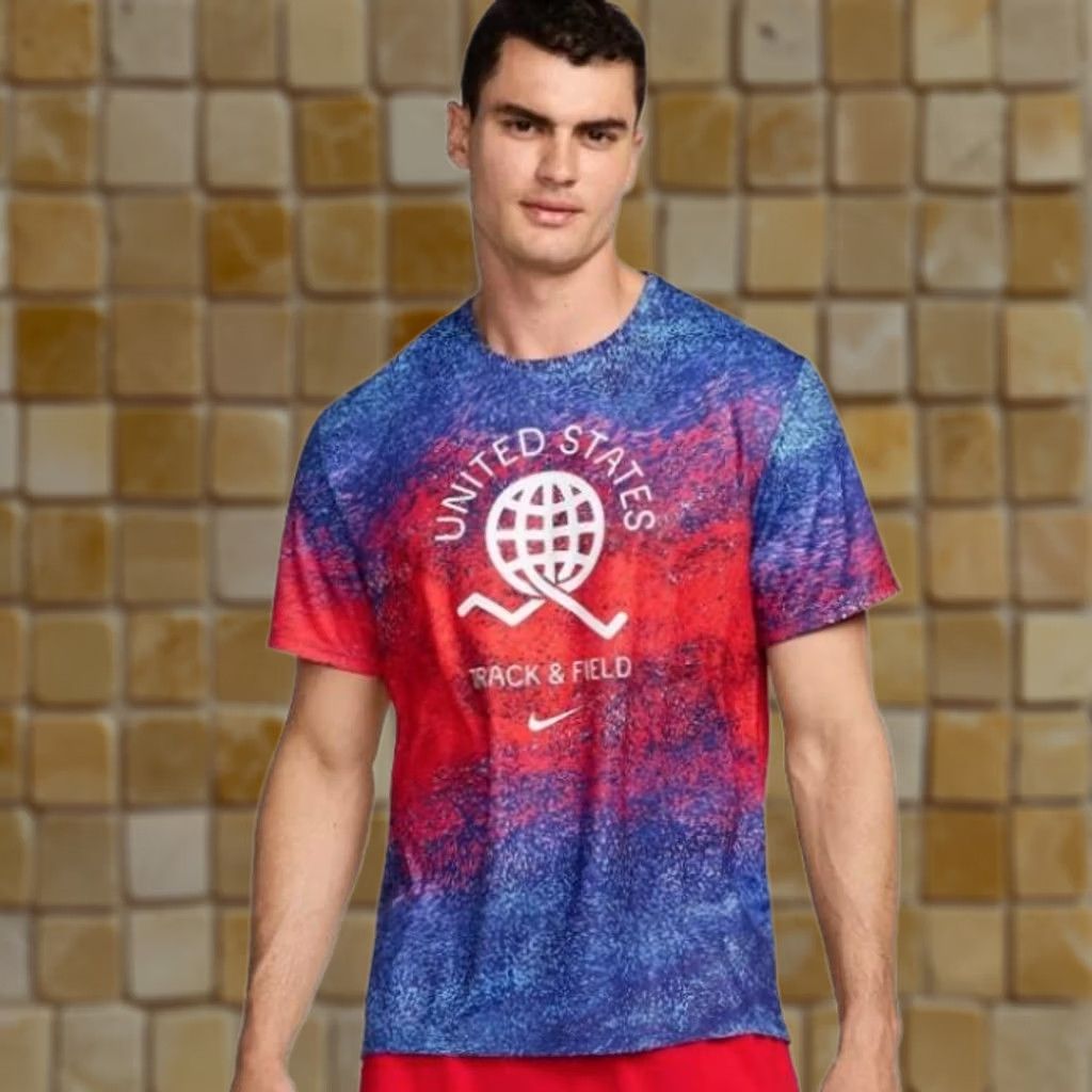 Nike NEW MENS NIKE UNITED STATES TRACK & FIELD SHIRT DRI-FIT SIZE XL UPF 40+ Size US XL / EU 56 / 4 - 1 Preview