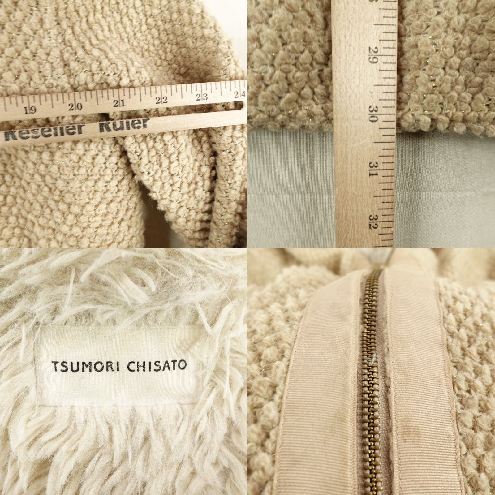 Issey Miyake VINTAGE ISSEY MIYAKE Tsumori Chisato Jacket Women M Beige Wool Hooded Sherpa Fleece Coat 90s Theme Womens Size M / US 6-8 / IT 42-44 - 8 Thumbnail