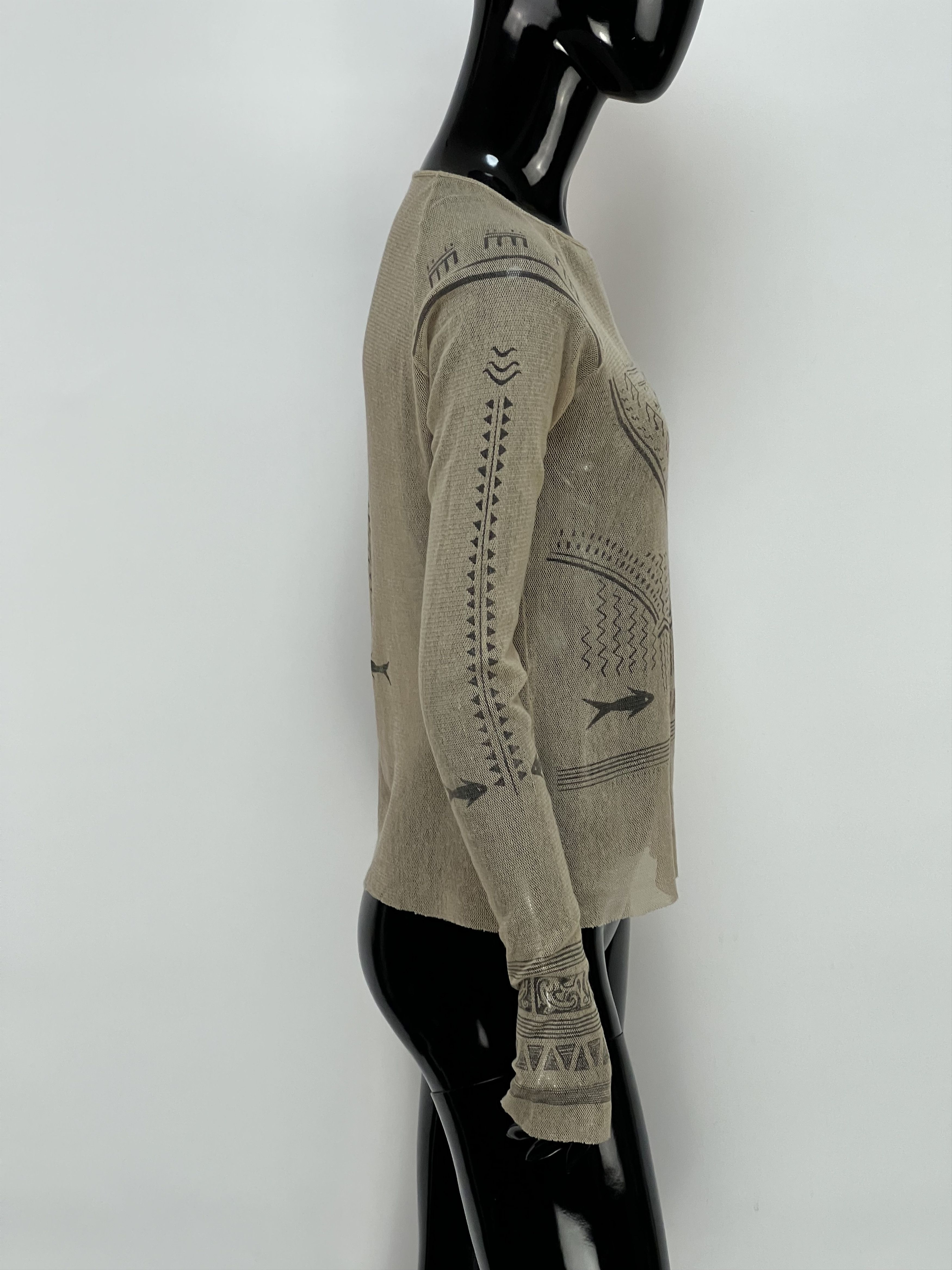 Cop Copine Cop Copine Rare Vtg Long Sleeve Mesh Top Blouse Y2K Size S / US 4 / IT 40 - 2 Thumbnail