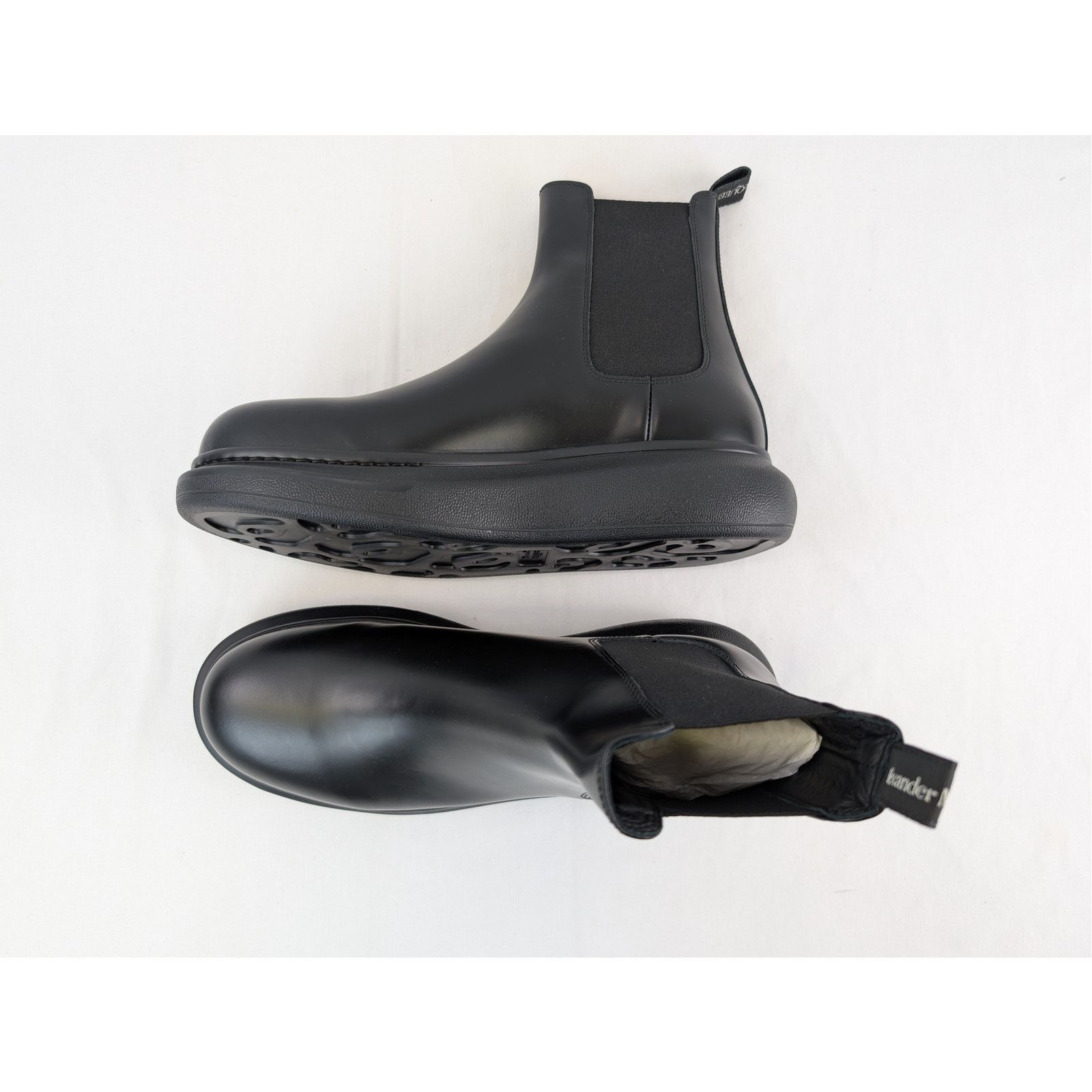 Alexander McQueen o1rshd1 New Liquid Spazzolat Boots in Black Size US 10 / EU 43 - 2 Thumbnail