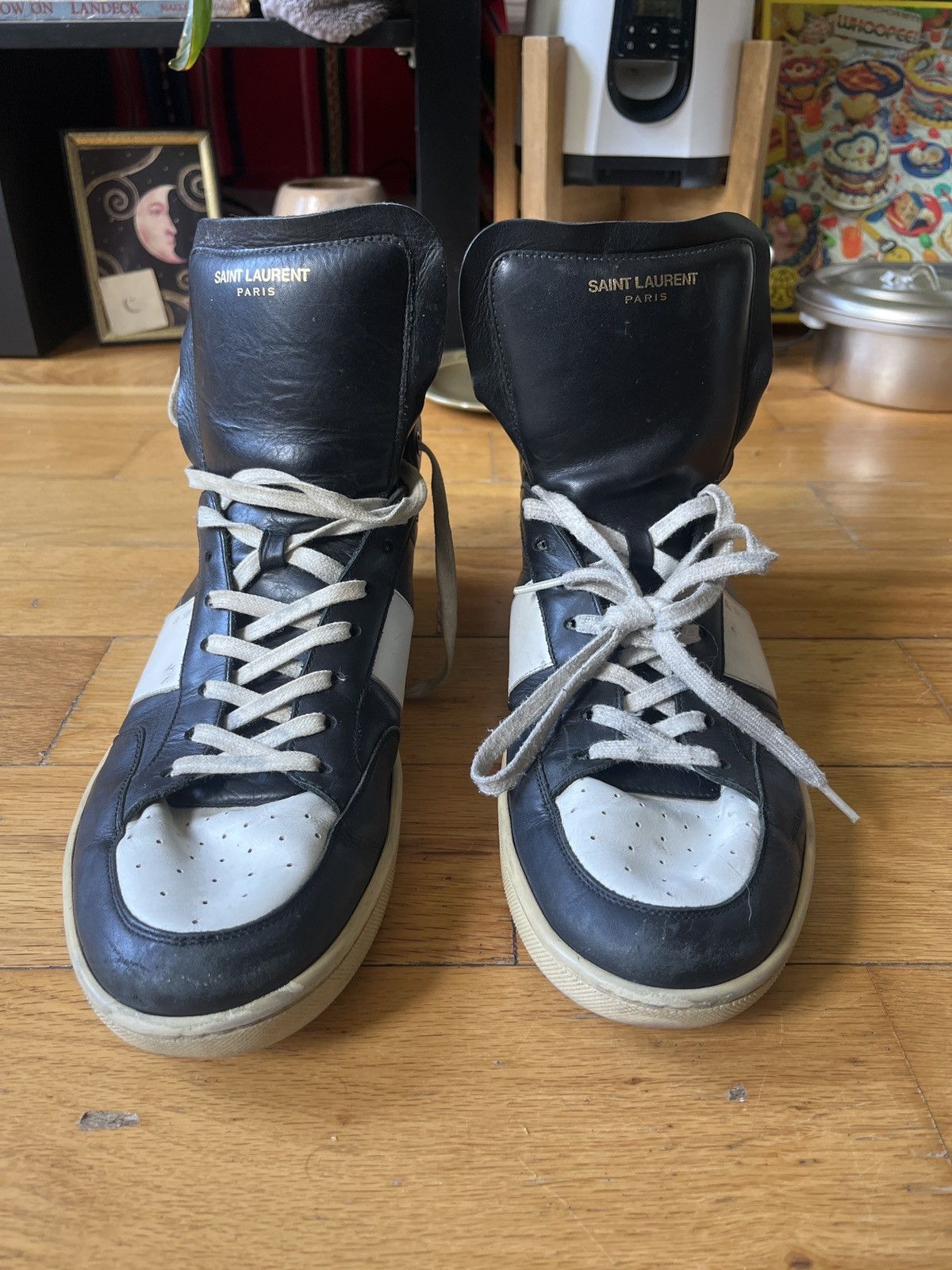 Saint Laurent Paris Saint Laurent basketball HighTop sneaker Size US 13 / EU 46 - 5 Thumbnail