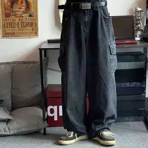Japanese Brand Baggy Jeans Oversize Cargo Korean Streetwear Size US 32 / EU 48 - 1 Thumbnail