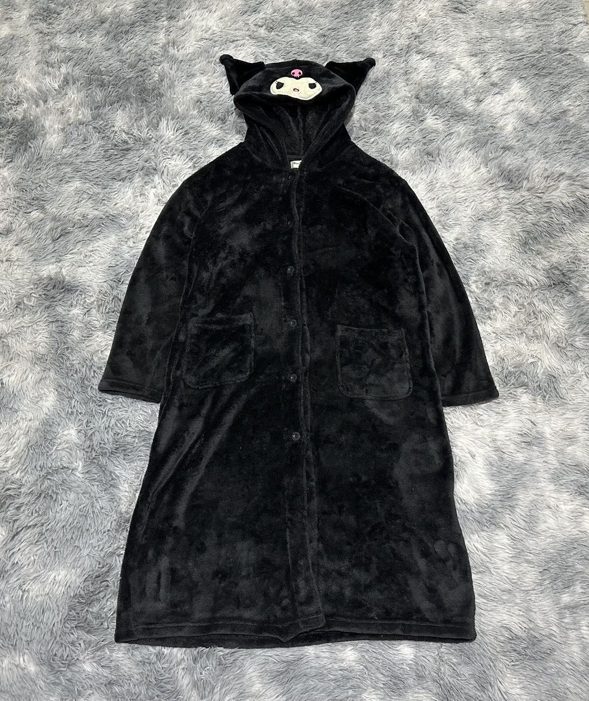 Japanese Brand 🔥Sick Y2K Kuromi Devil Ear Hood Velvet Coat Long Cardigan Size US L / EU 52-54 / 3 - 1 Thumbnail